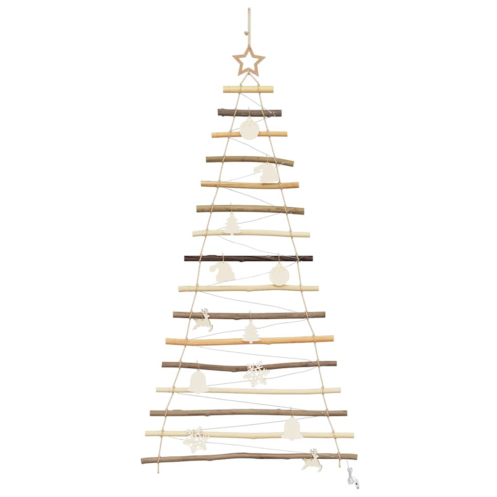 Albero di Natale Naturale 120 cm legno massiccio di frassino