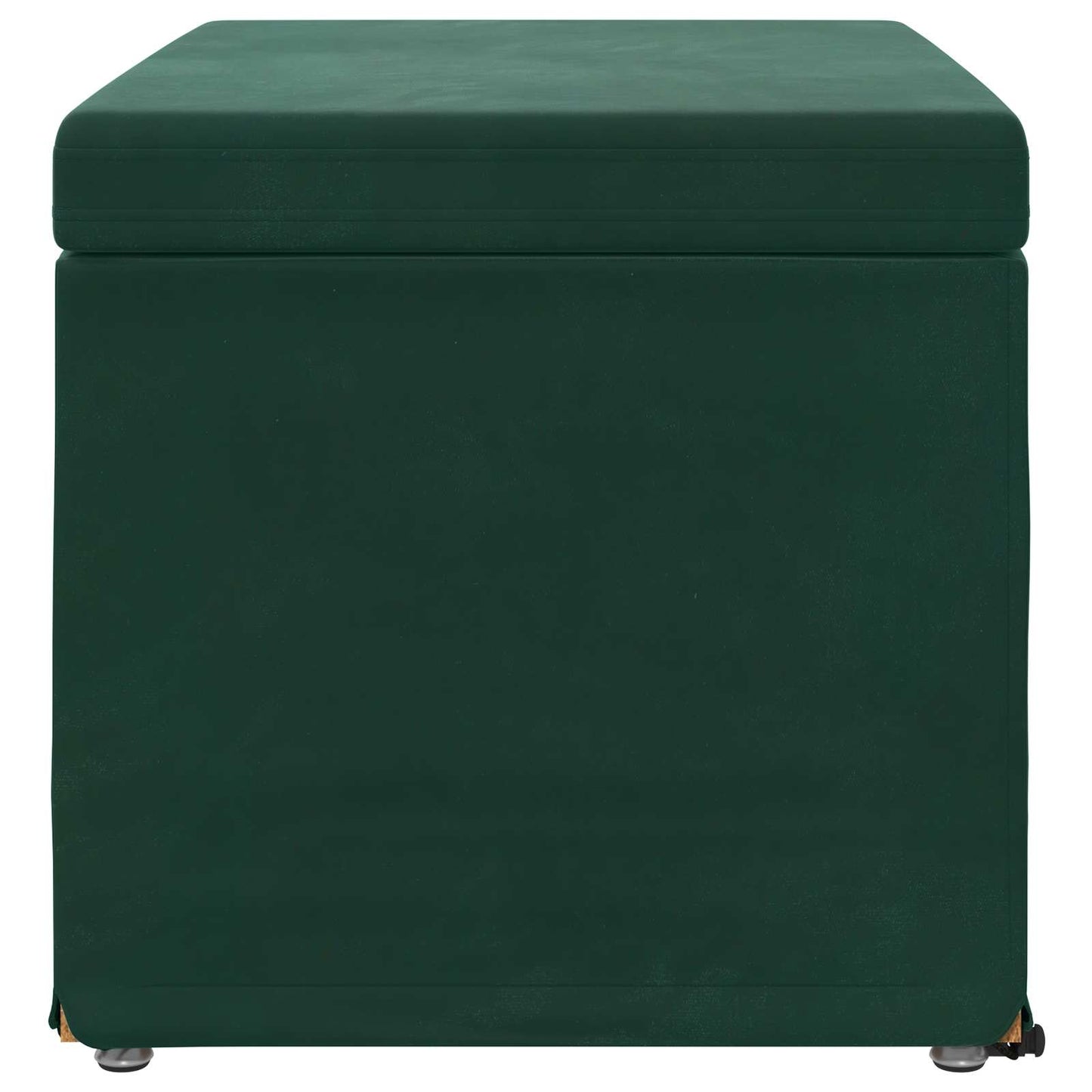 Pouf Verde Scuro 61 x 41 x 40 cm Velluto e Legno Ingegnerizzato