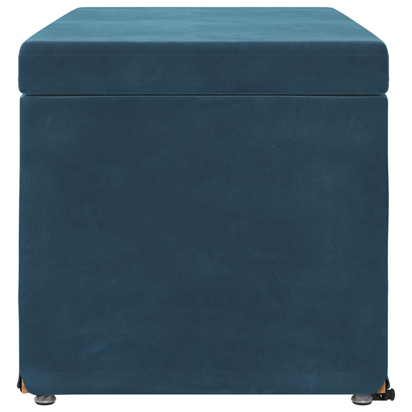 Pouf Blu 81 x 41 x 40 cm Velluto e Legno Ingegnerizzato