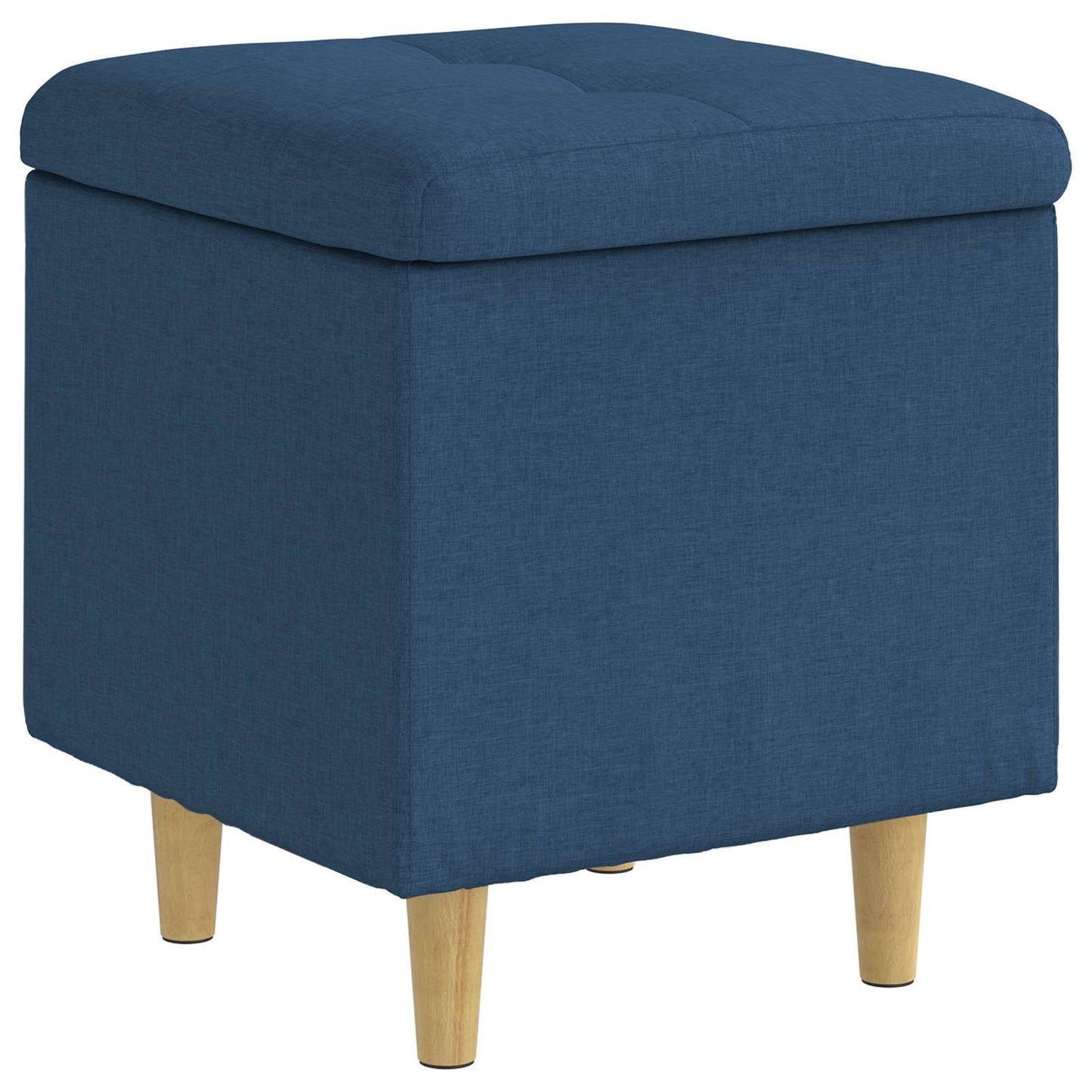 Pouf contenitore con cuscino Blu 40 x 40 x 45 cm Tessuto