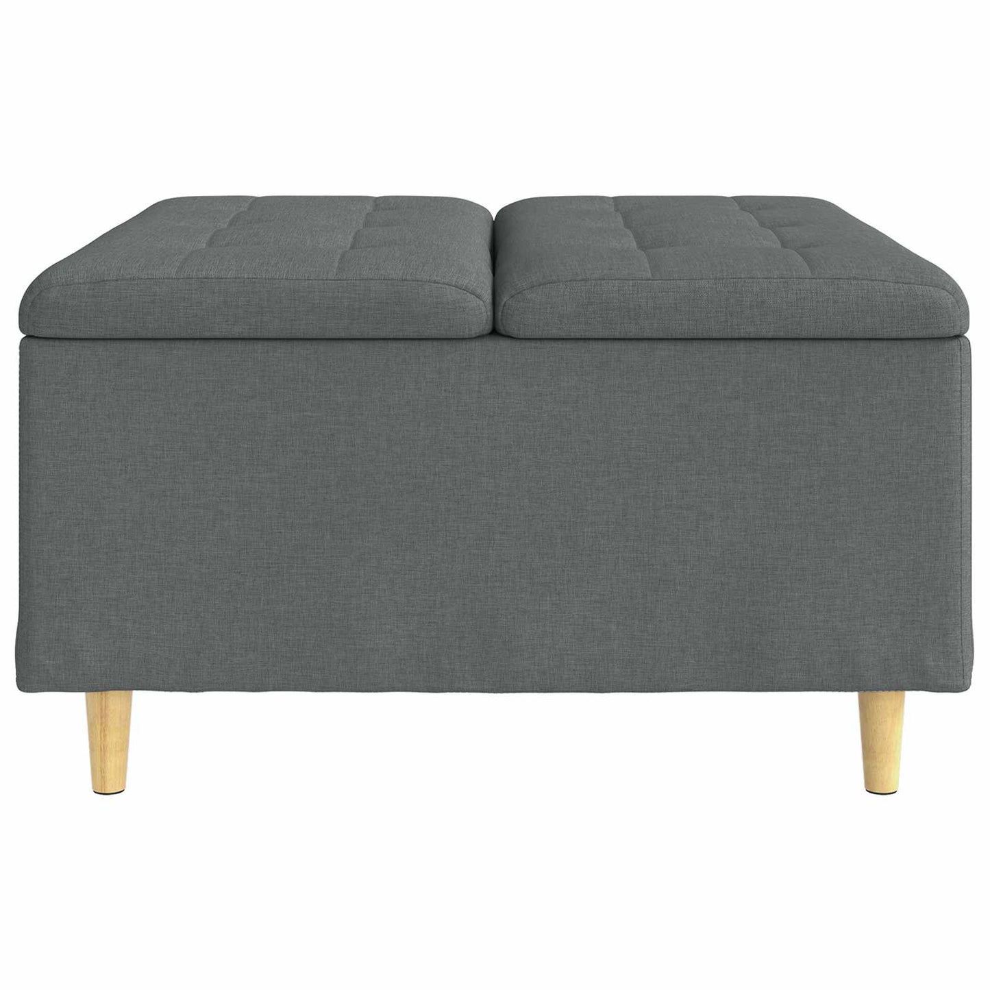 Pouf contenitore Grigio scuro 80 x 80 x 45 cm Tessuto