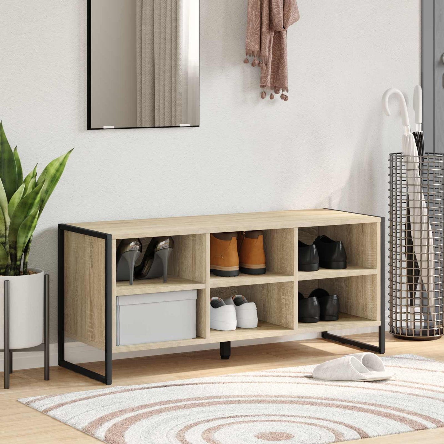 Mobile per scarpe Sonoma 60 x 35 x 44 cm Legno multistrato