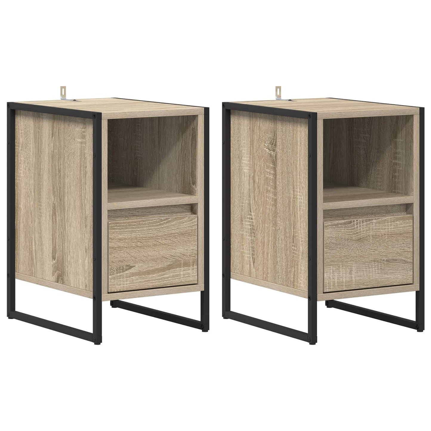 Comodino 2 pcs Sonoma 39.5 x 30 x 50 cm Legno multistrato