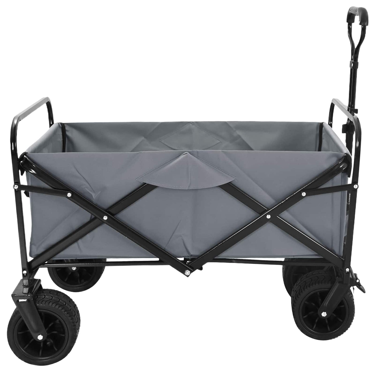 Carrello a Mano Pieghevole Grigio 89 x 63 x 96 cm