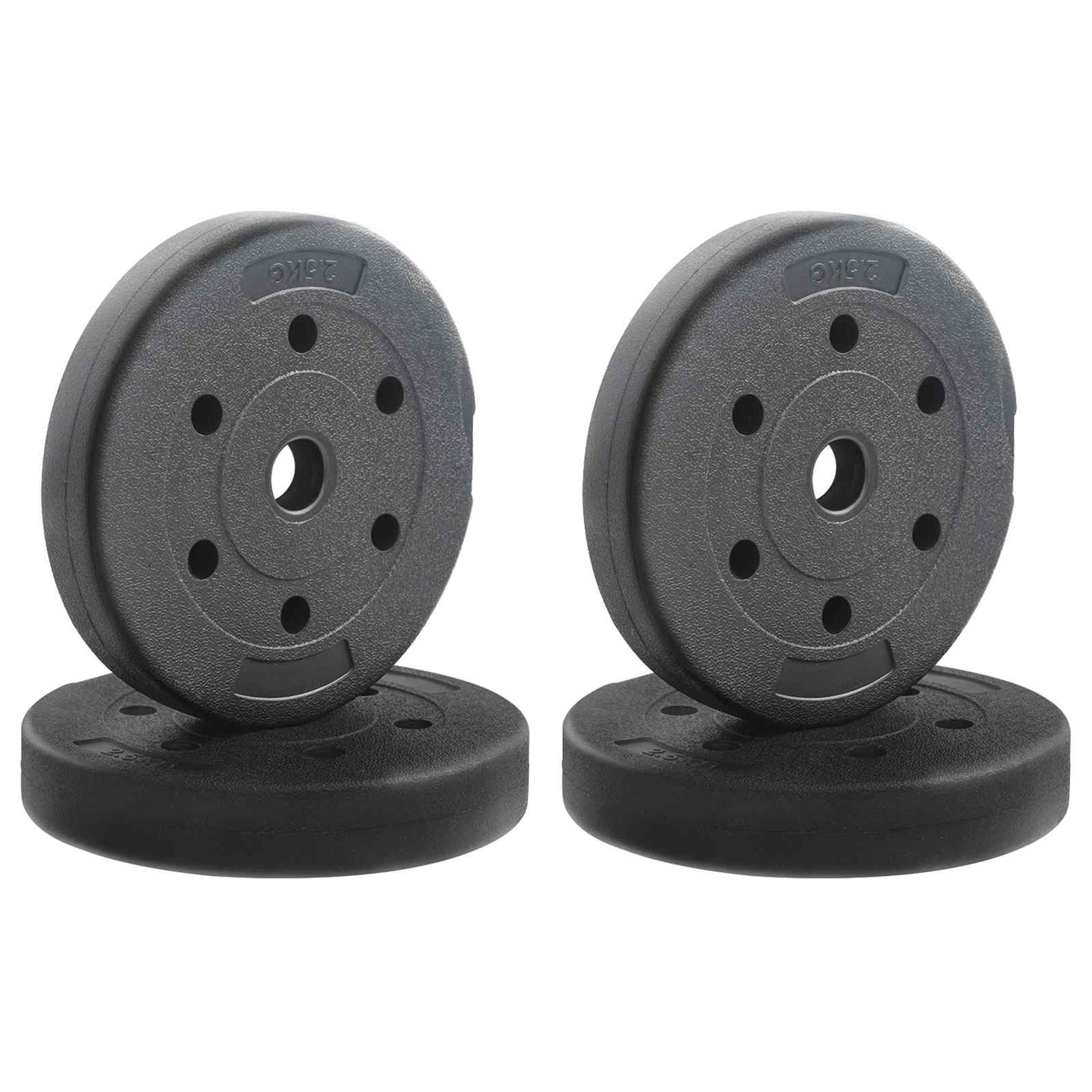 Dischi da Pesi 10 kg 4 pcs Nero Ø 21,5 x 3,8 cm