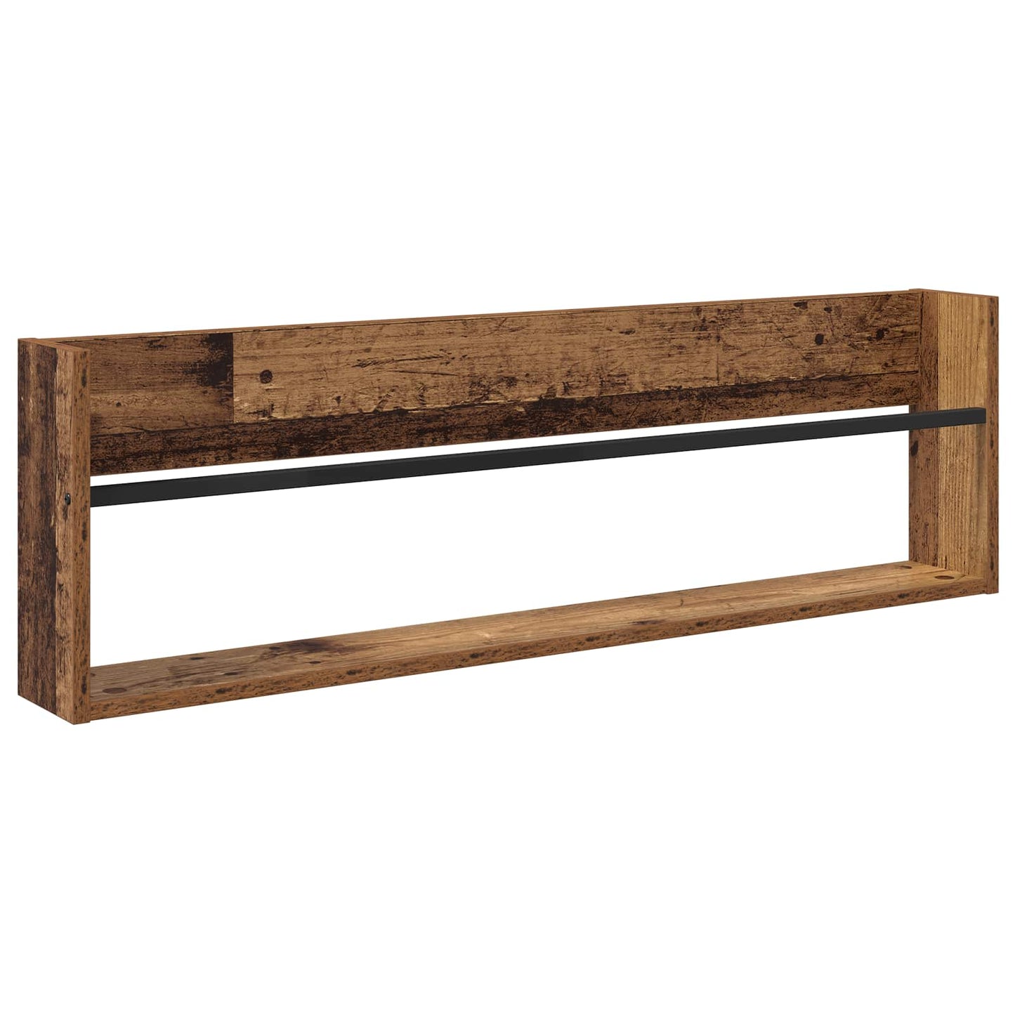 Scaffale per riviste 2 pcs Legno vecchio 100 x 12 x 30 cm