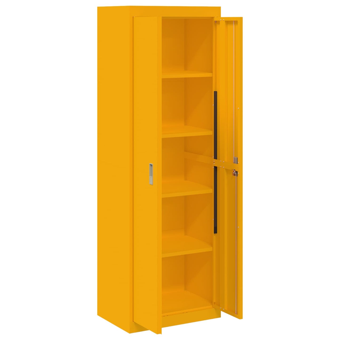 Armadio Giallo senape 60 x 40 x 180 cm Acciaio