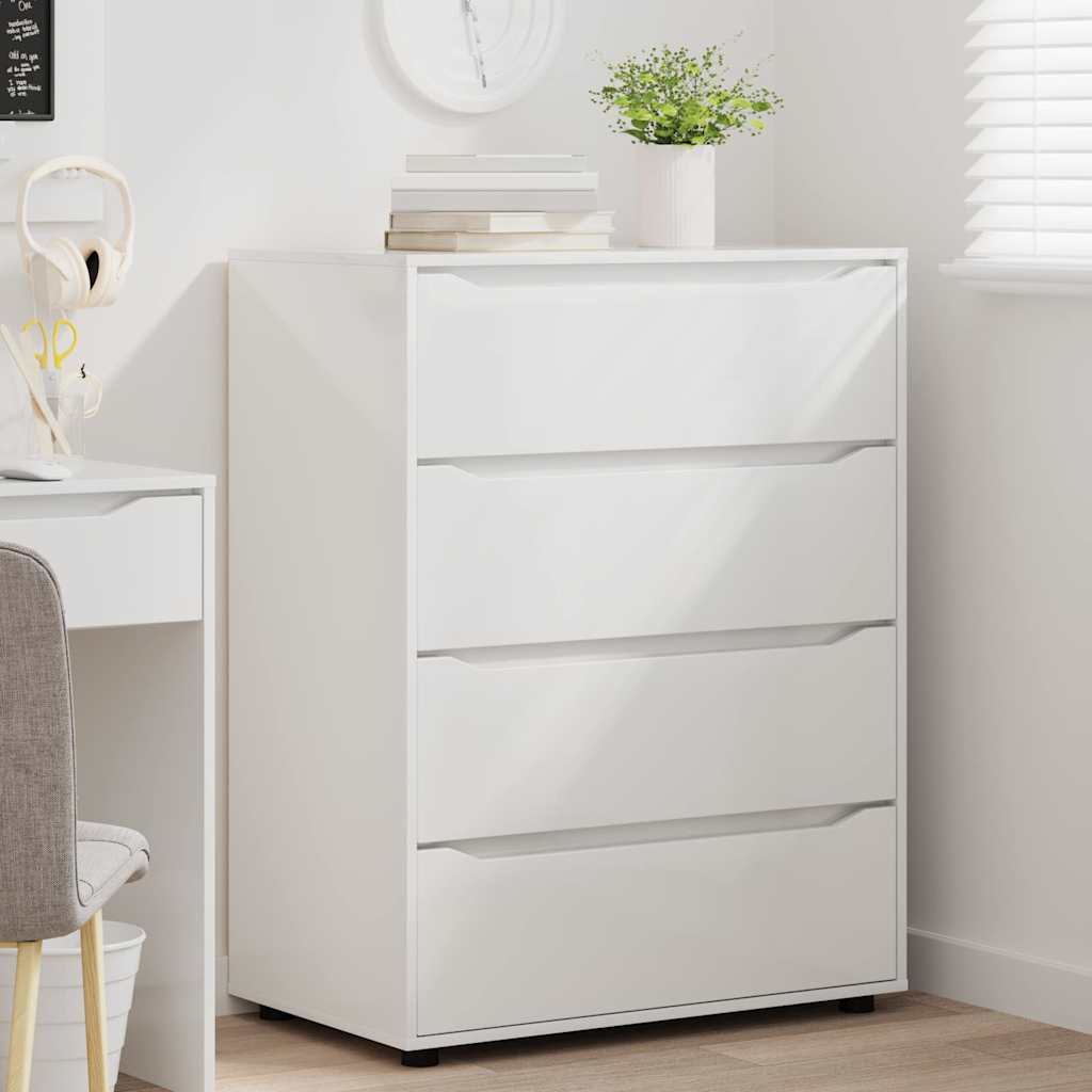 Armadi di Stoccaggio 2 pcs Bianco Lucido 80 x 48 x 105 cm