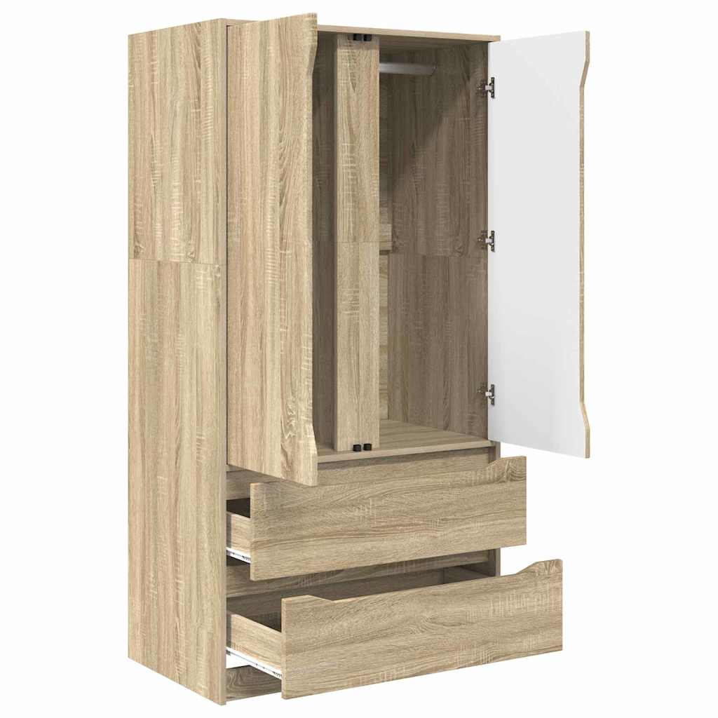 Armadietto con cassetto Rovere Sonoma 79,5 x 49 x 156 cm
