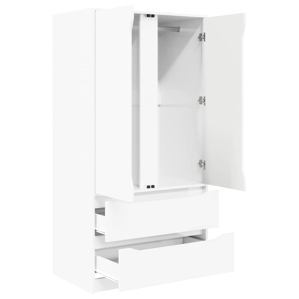 Armadietto con cassetto Bianco Lucido 79,5 x 49 x 156 cm