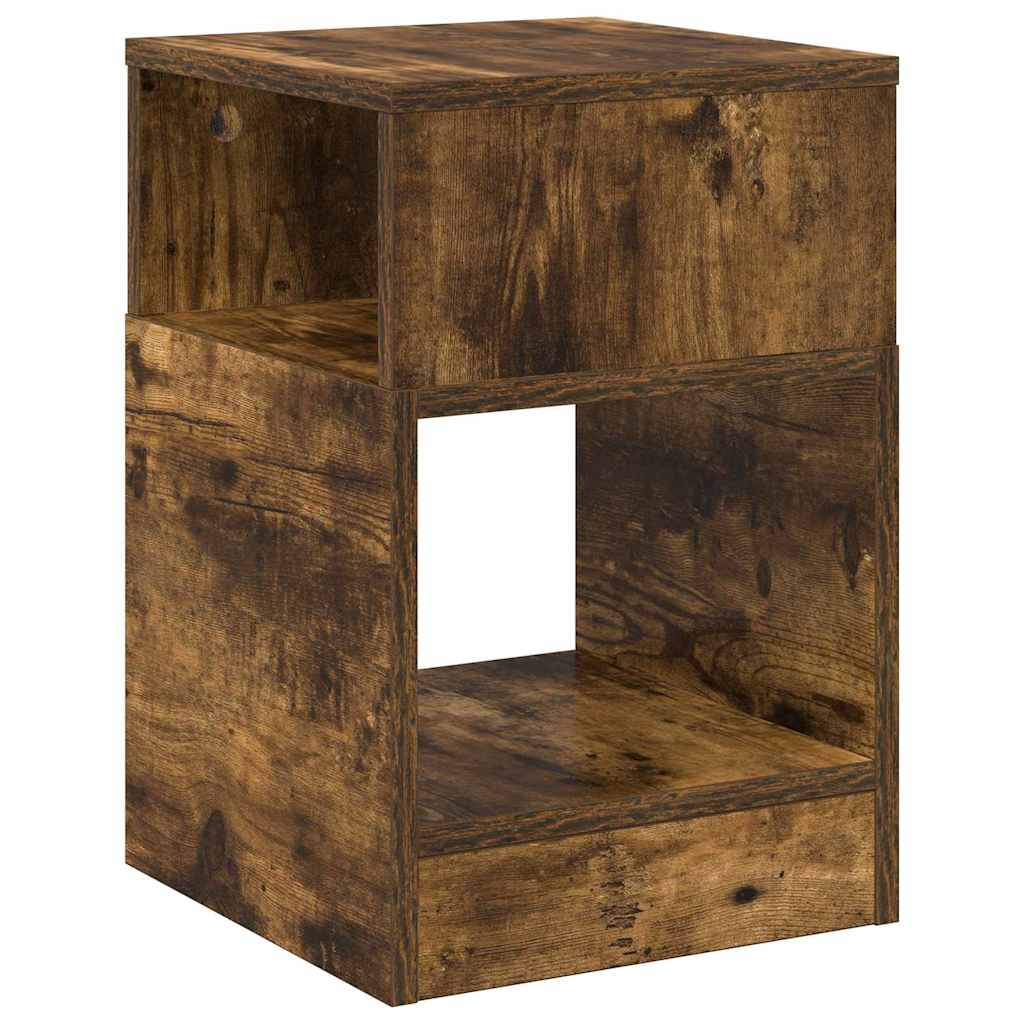 Tavolino 2 pcs Rovere fumé 30,5 x 30 x 45 cm Legno multistrato