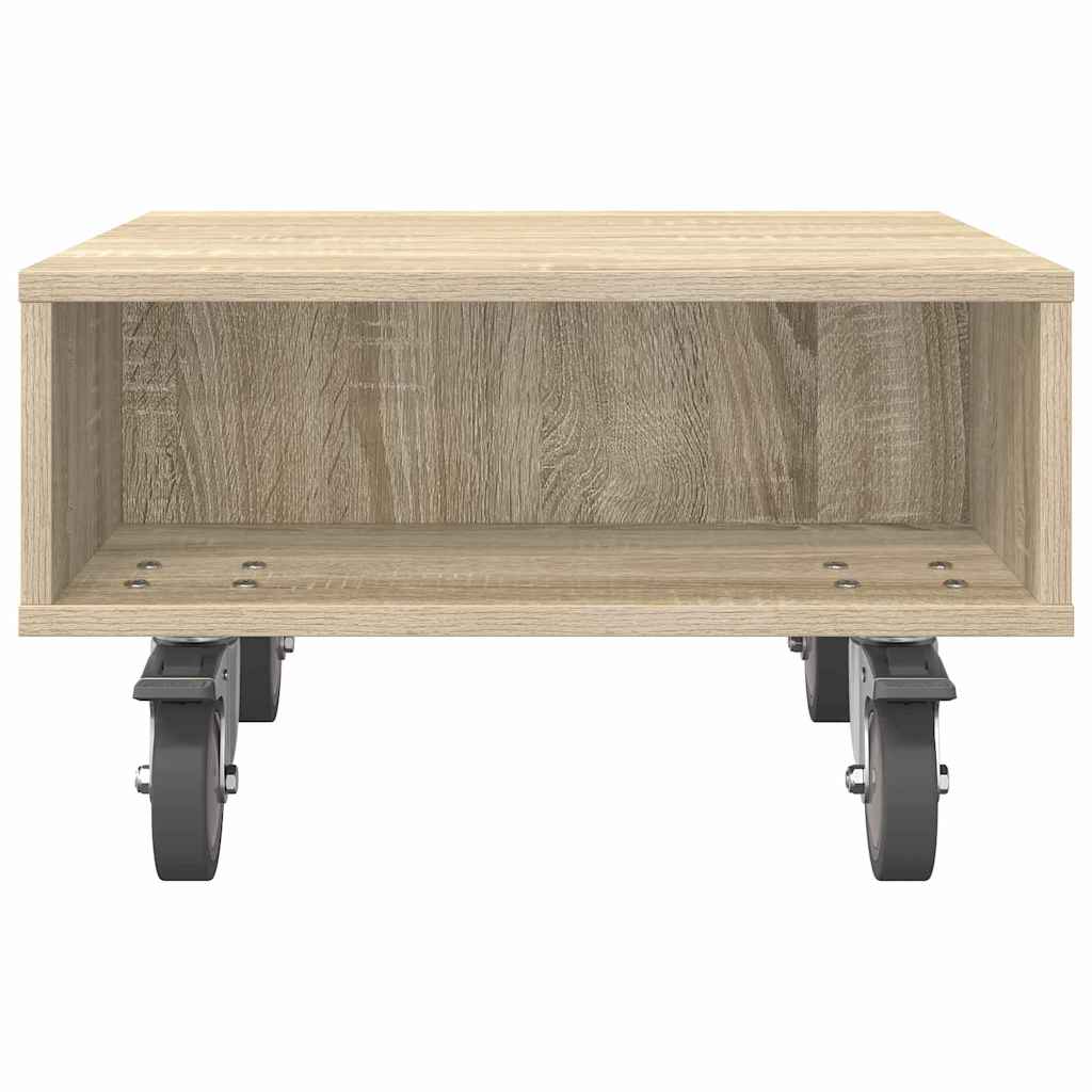 Tavolino con Ruote Rovere Sonoma 50,5 x 50 x 30 cm