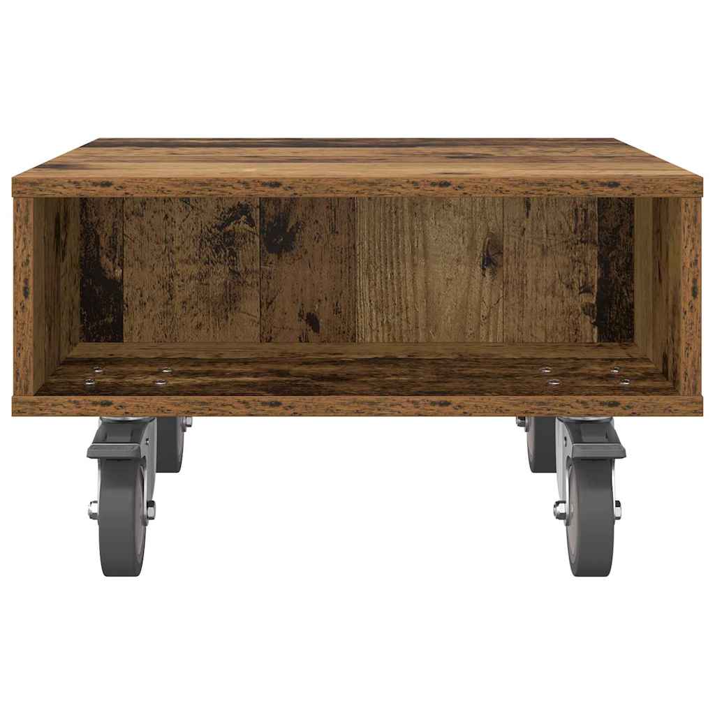 Tavolino con Ruote Legno vecchio 50,5 x 50 x 30 cm