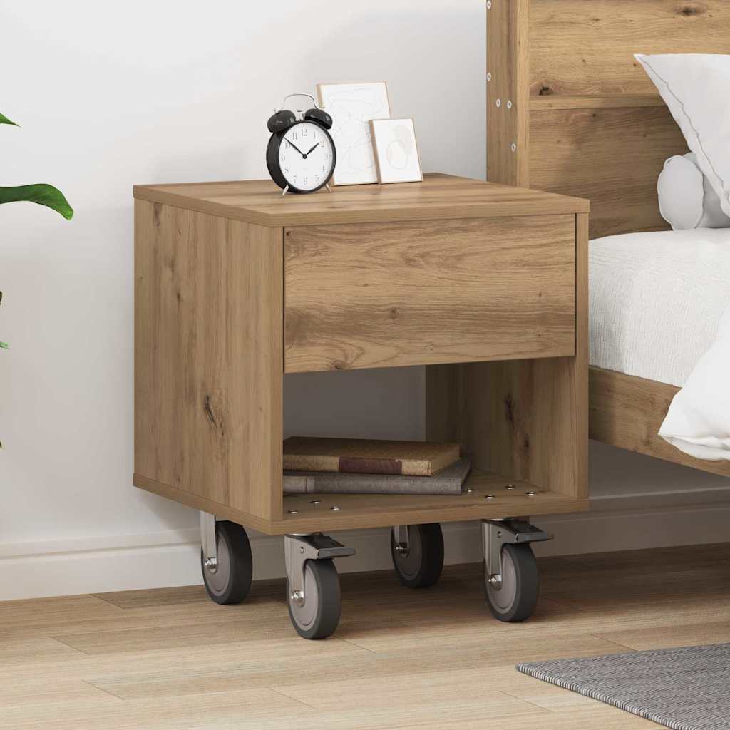 Comodino Rovere artigianale 40,5 x 40 x 48 cm Legno multistrato
