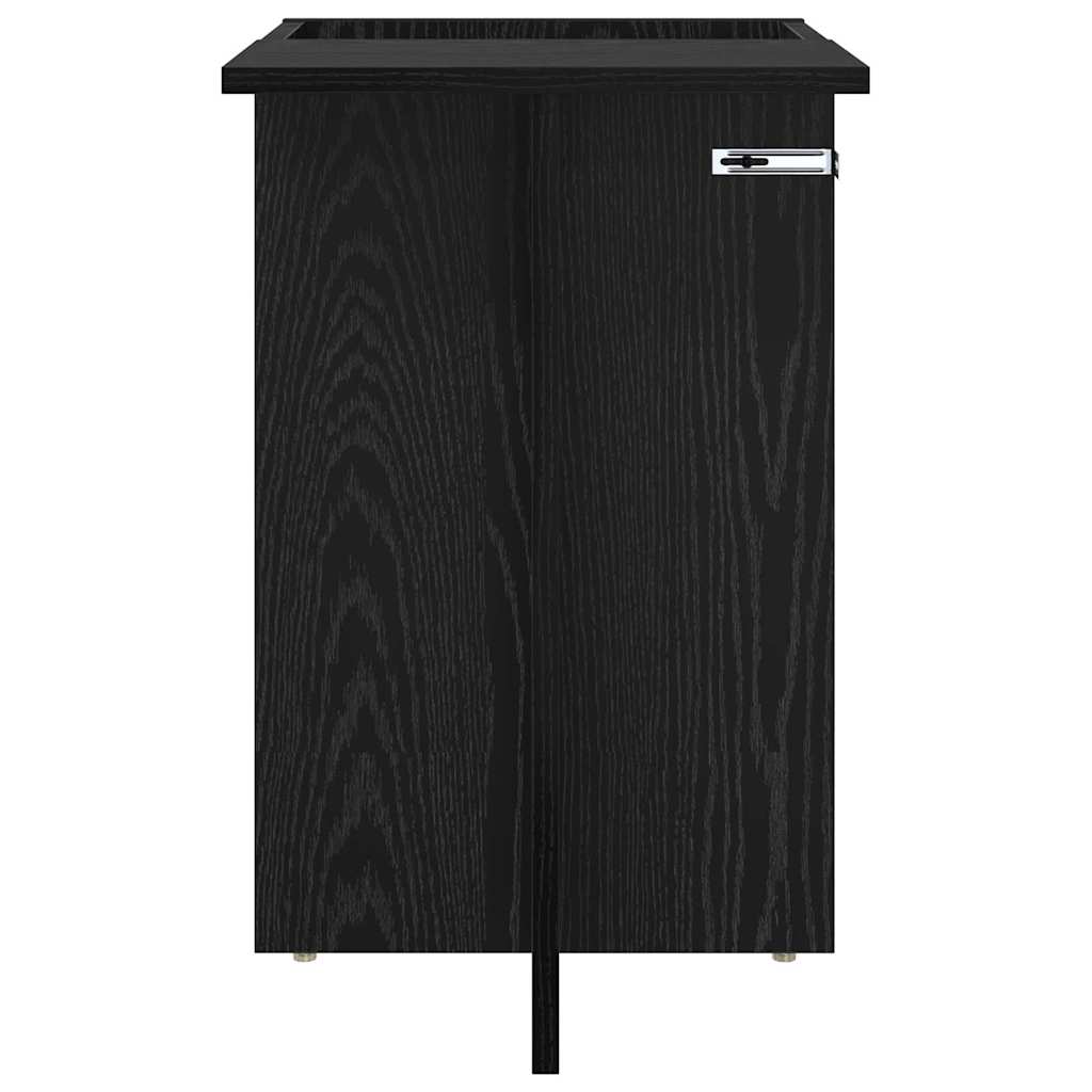 Tavolino Rovere Nero 35 x 40 x 55 cm Legno multistrato