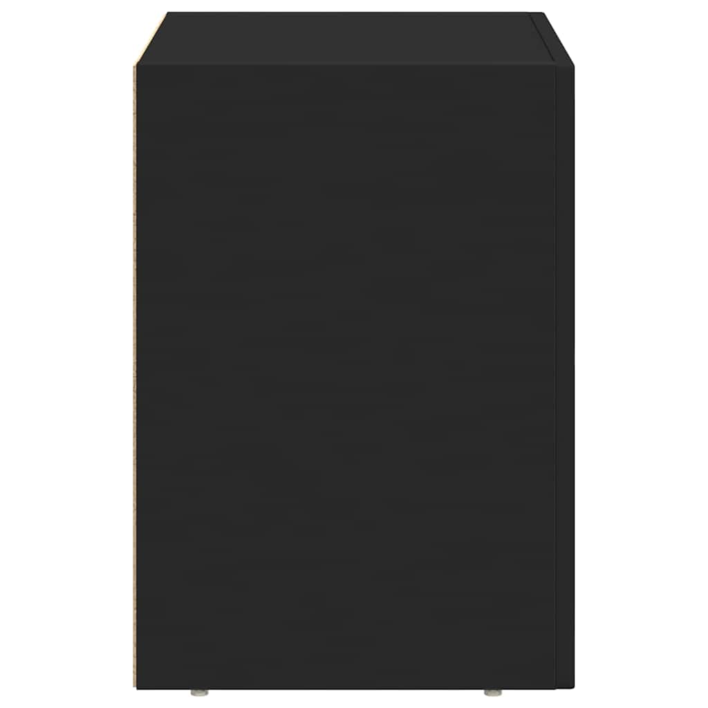 Comodino Nero 40 x 35 x 50 cm Legno multistrato