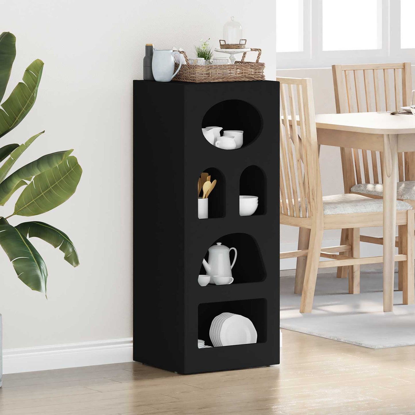 Credenza Nero 40 x 35 x 100,5 cm Legno multistrato
