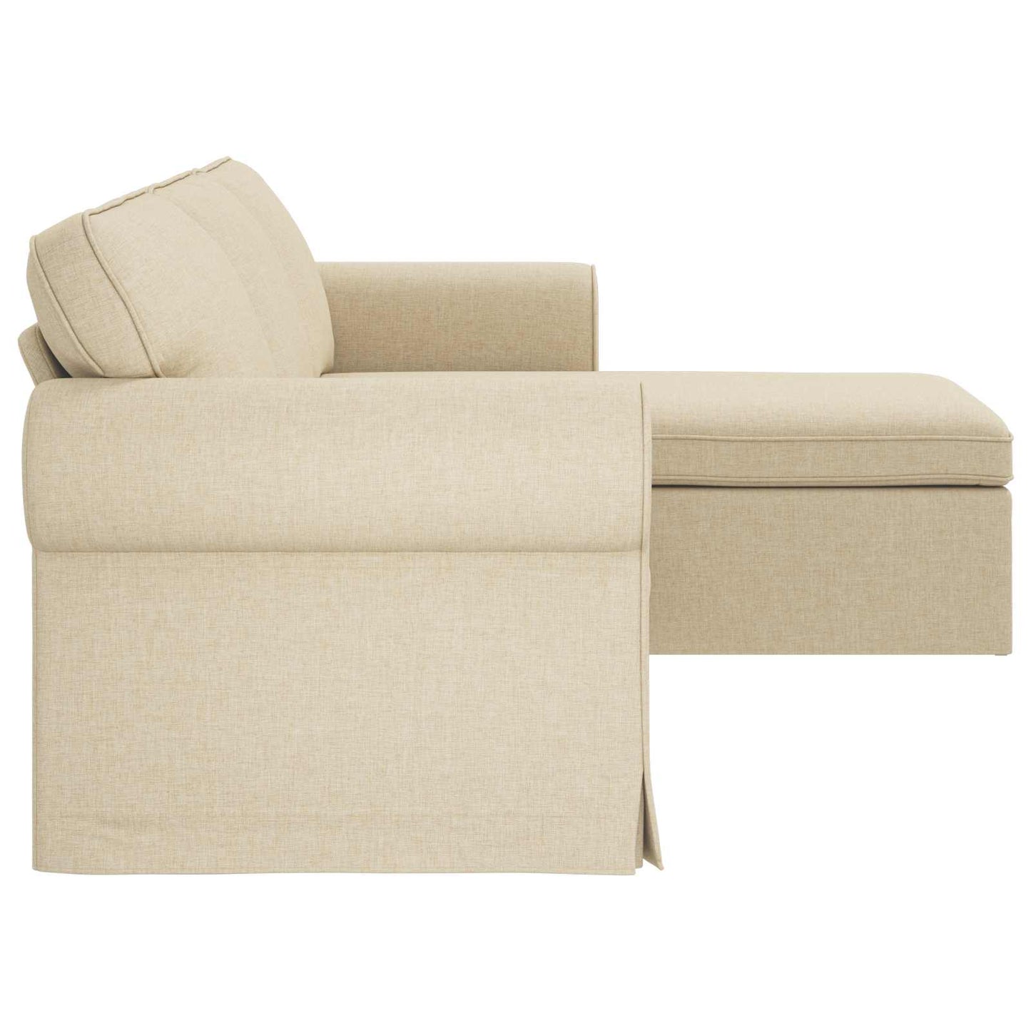 Divano Crema 215 x 138 x 80 cm Tessuto