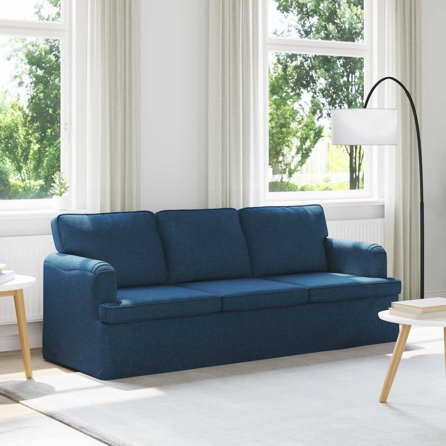 Divano Blu 201 x 80 x 85 cm Tessuto