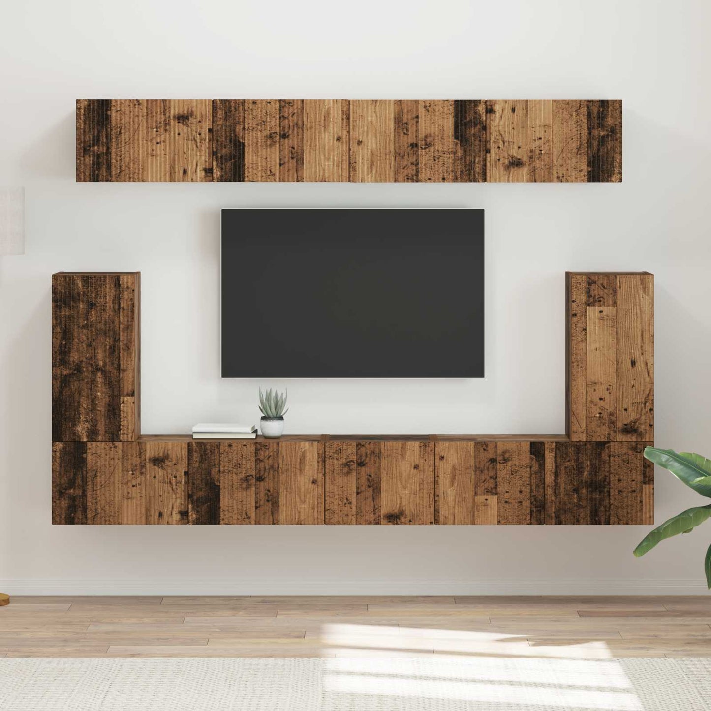 Set mobile TV 5 pcs Legno vecchio Legno multistrato