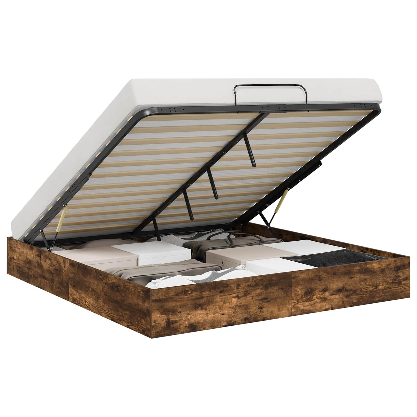 Letto ottomano Quercia Affumicata 203 x 160 x 25 cm