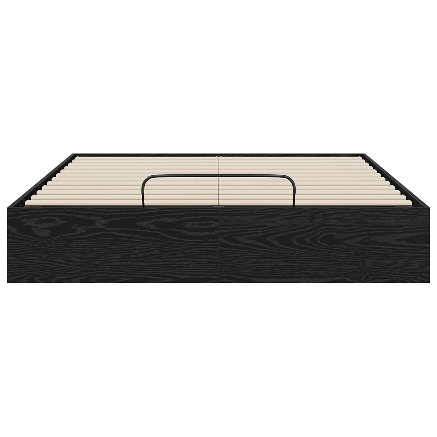 Letto ottomano con archiviazione Rovere Nero 193 x 135 x 25 cm