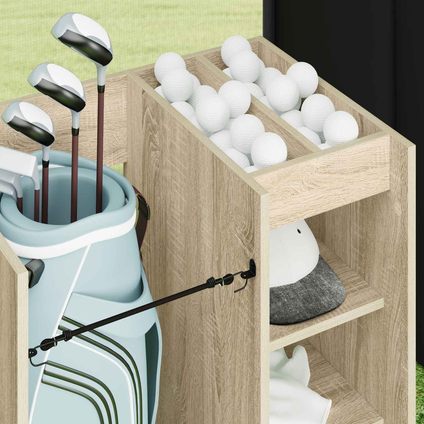 Armadio per Golf con ruota Rovere Sonoma 65 x 45 x 98 cm