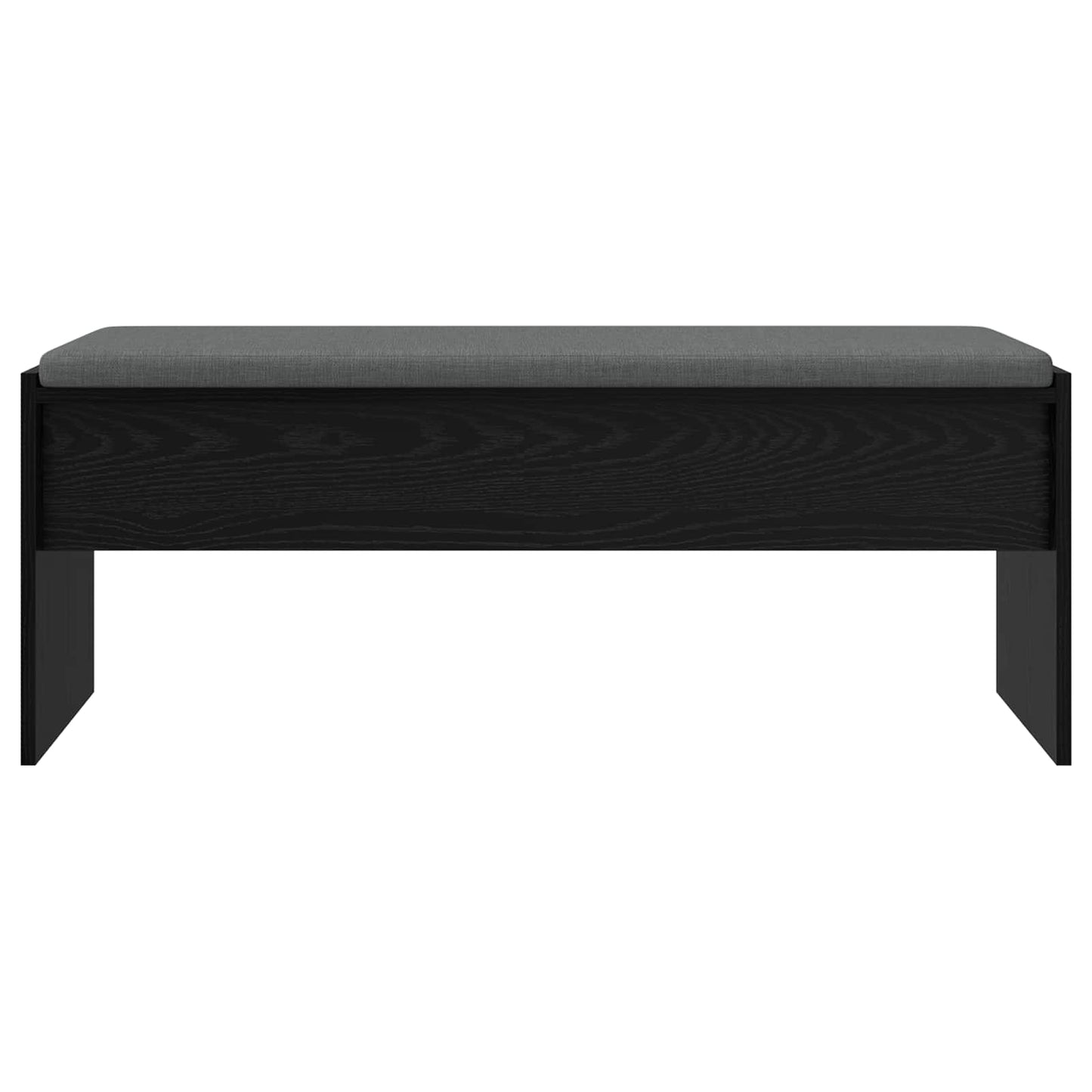 Panca per ingresso con cuscino Rovere Nero 103 x 38 x 40 cm
