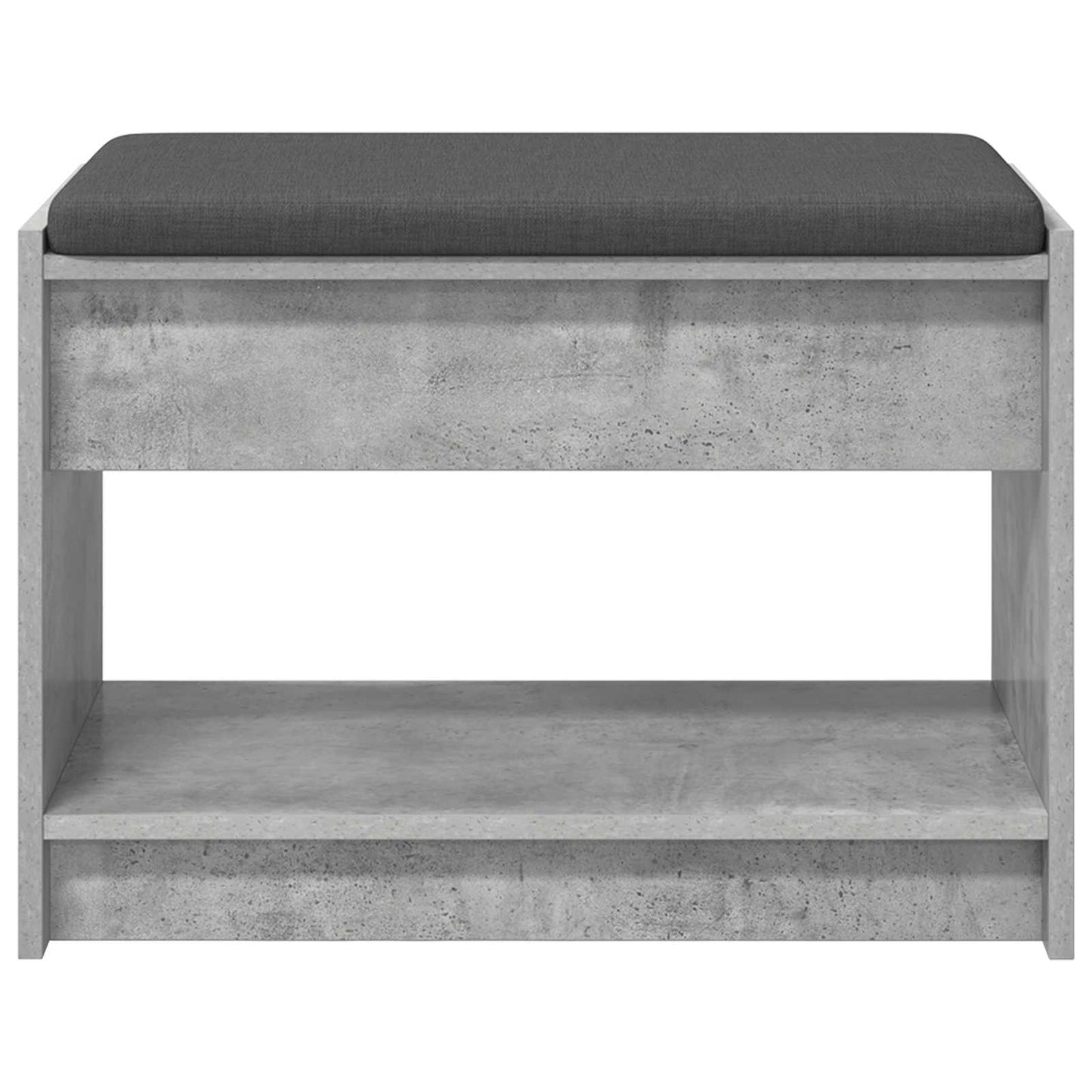Panca per ingresso con cuscino Grigio Cemento 63 x 38 x 45 cm