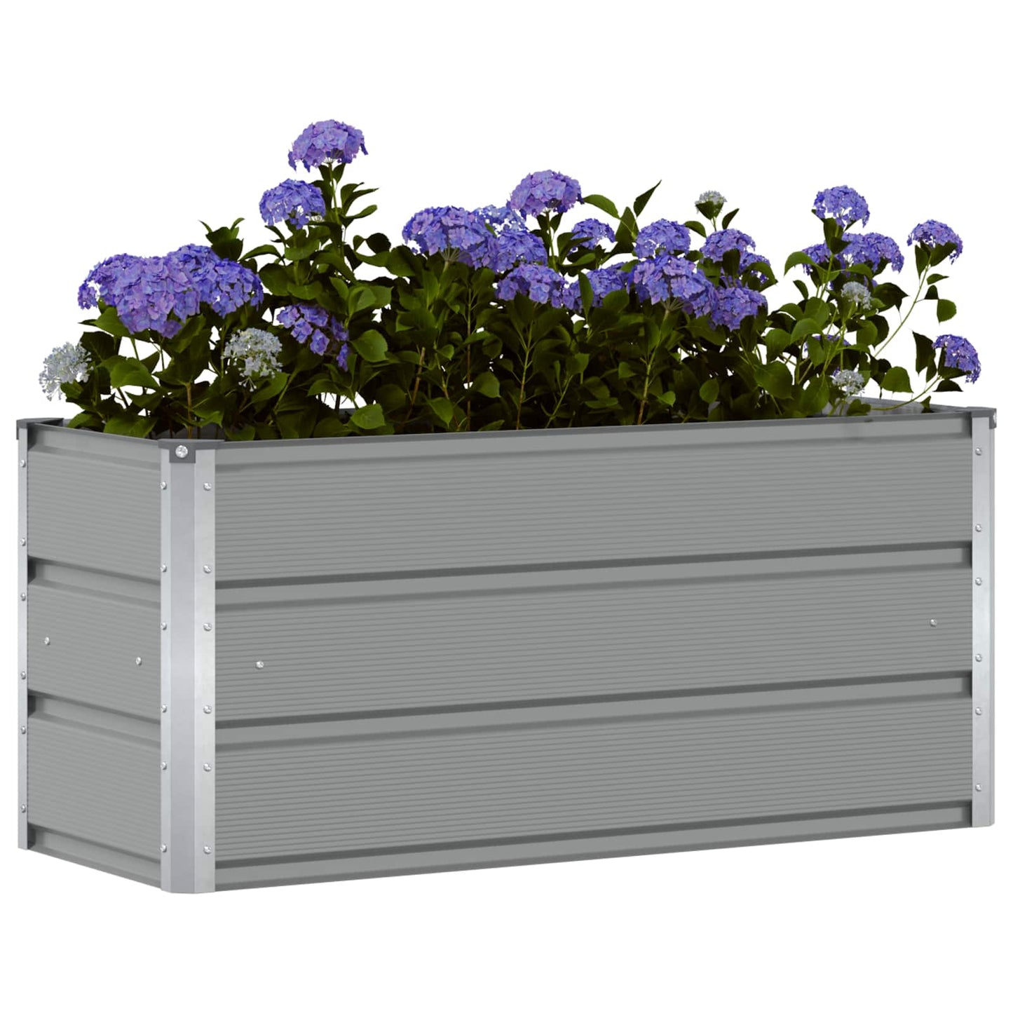 Fioriera Grigio chiaro 100 x 40 x 45 cm Acciaio