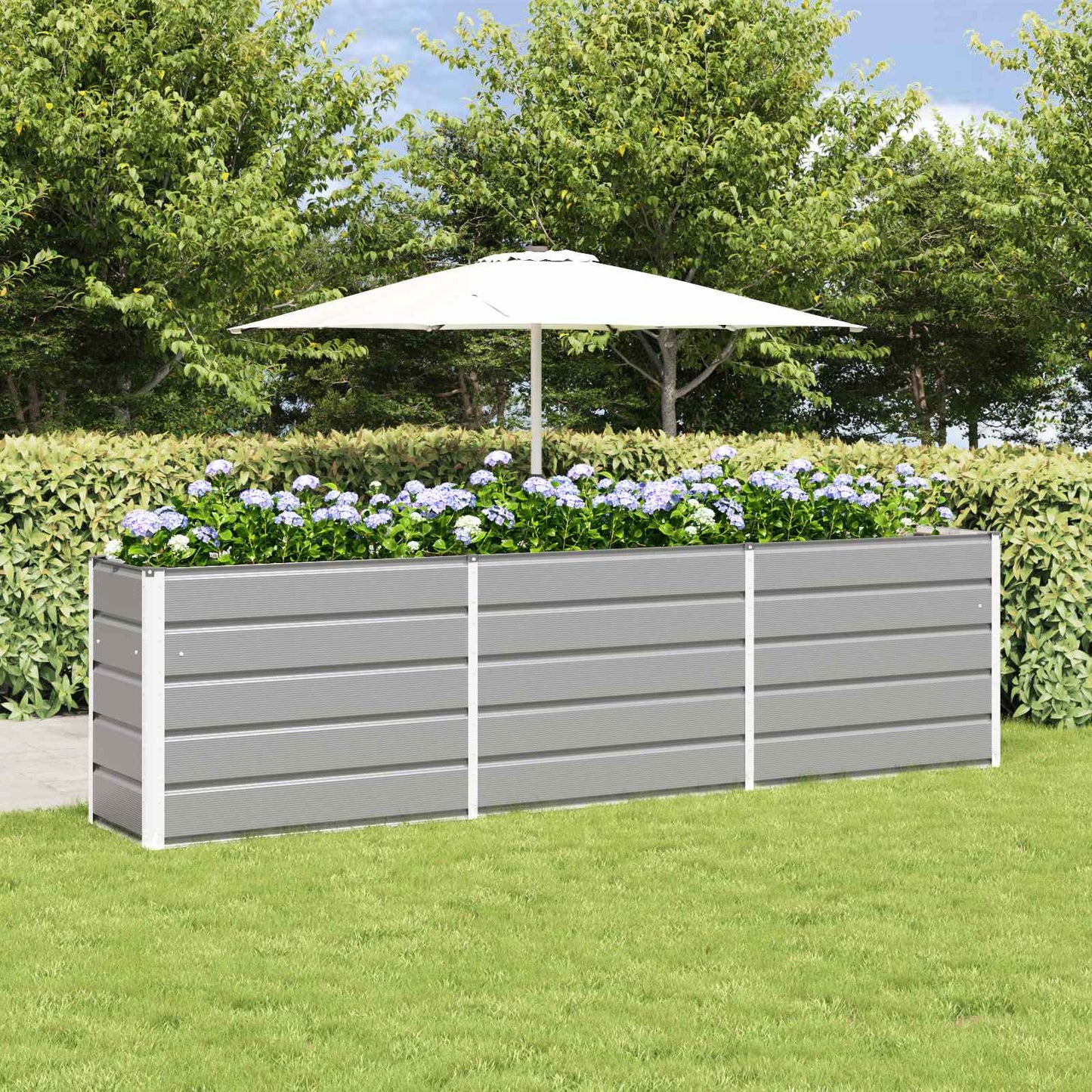 Fioriera Grigio chiaro 480 x 50 x 45 cm Acciaio zincato