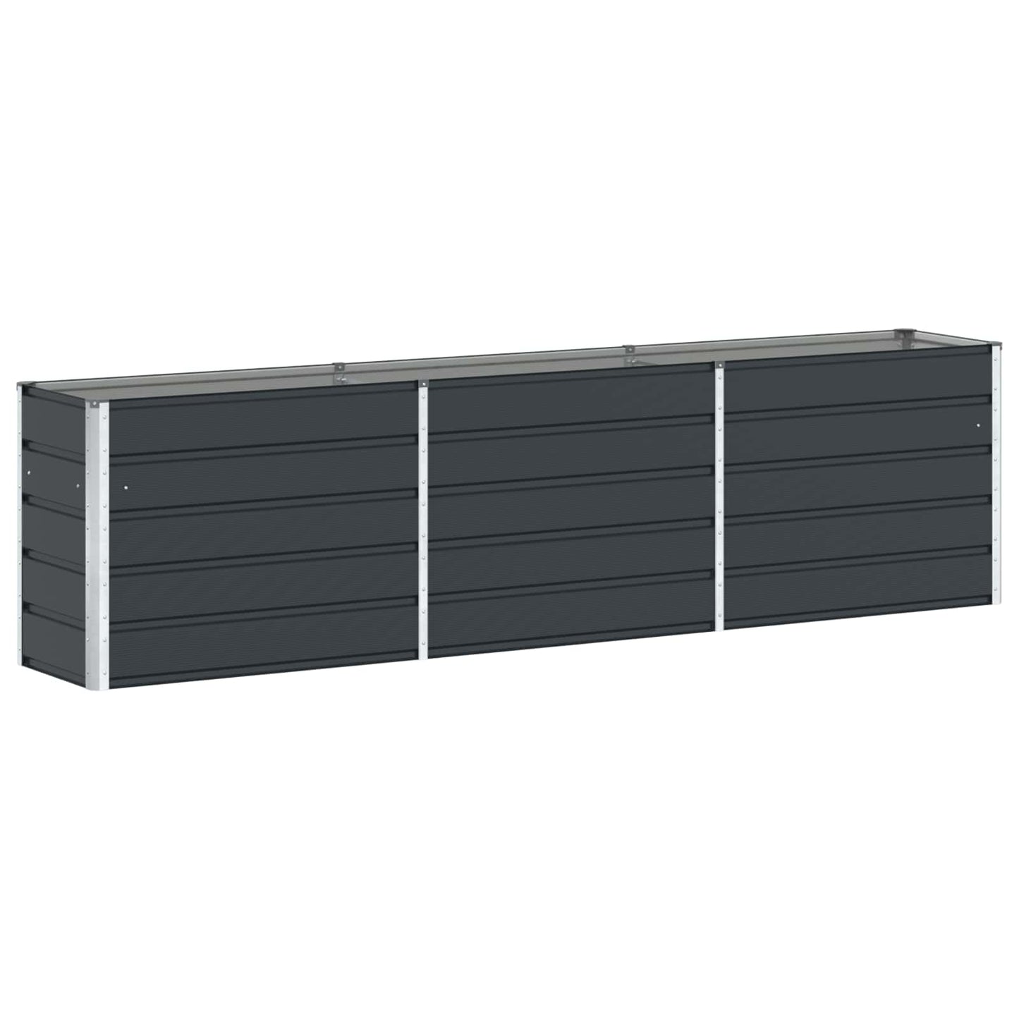 Fioriera Antracite 290 x 50 x 75 cm Acciaio zincato