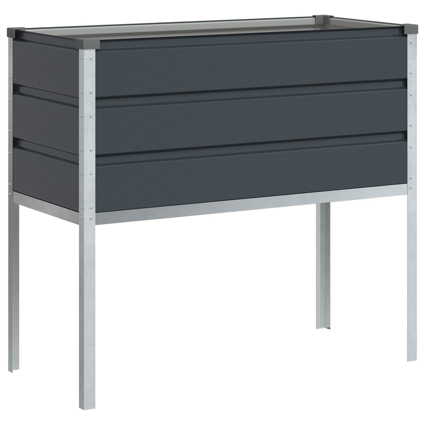 Fioriera Antracite 100 x 45 x 90 cm Acciaio zincato