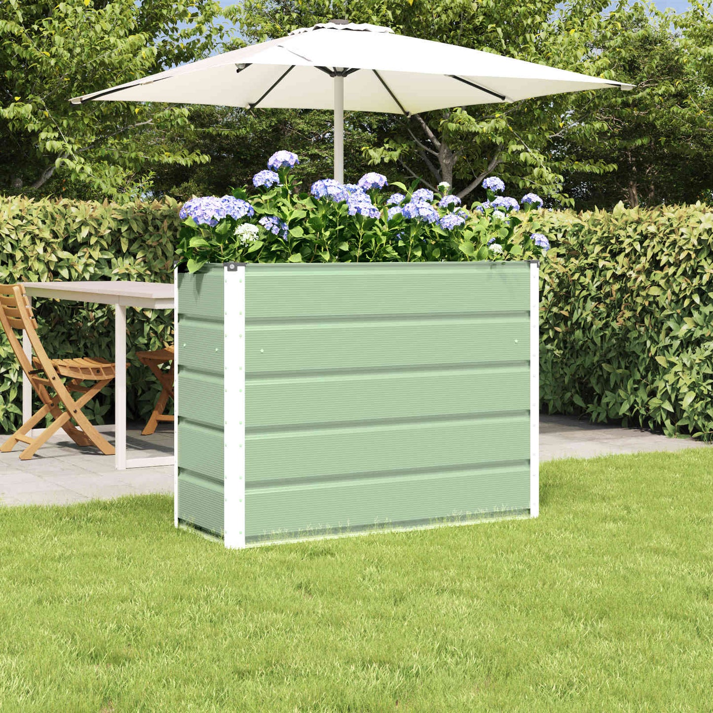 Fioriera Verde 100 x 40 x 75 cm Acciaio
