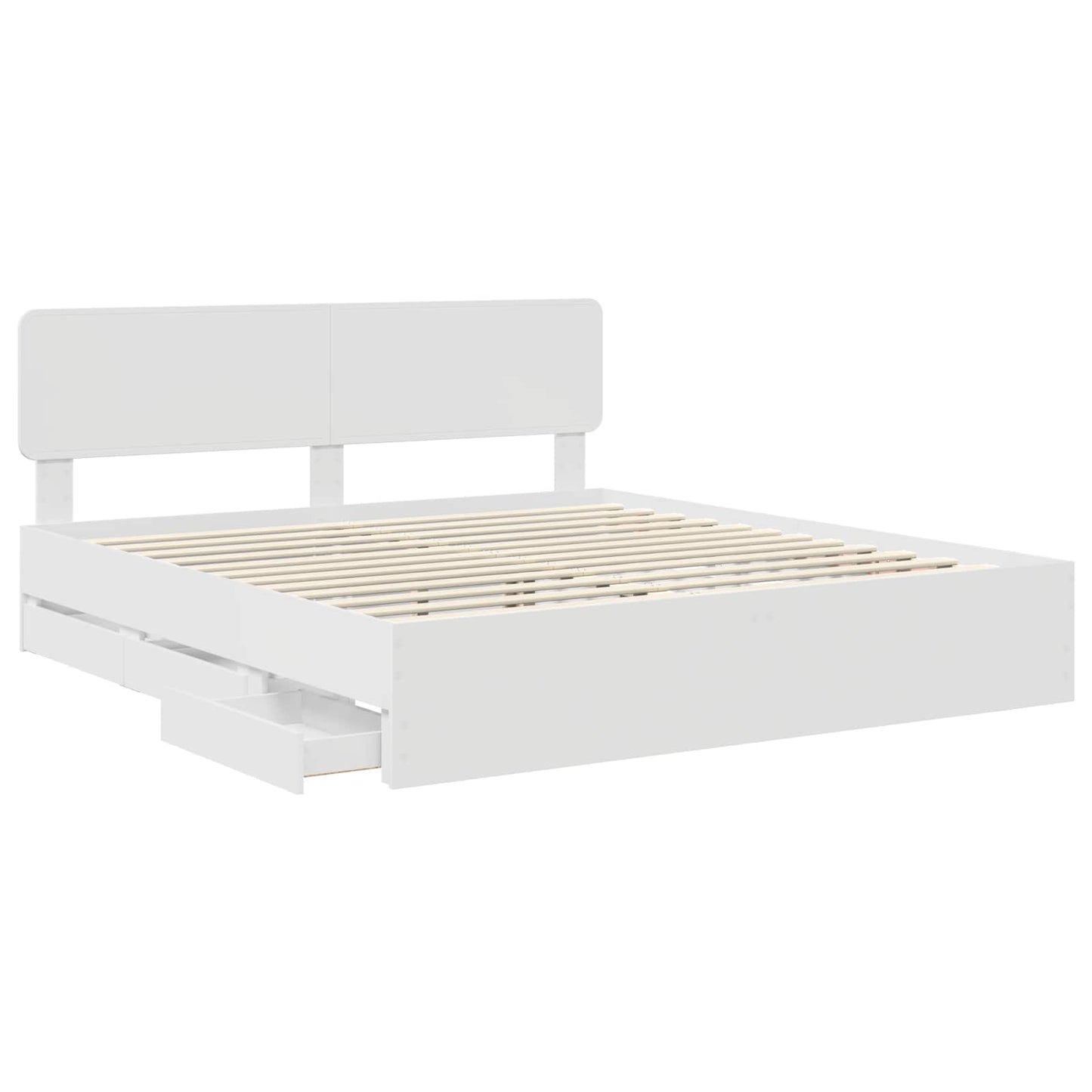 Struttura del letto Bianco 180 x 200 cm Legno Ingegnerizzato