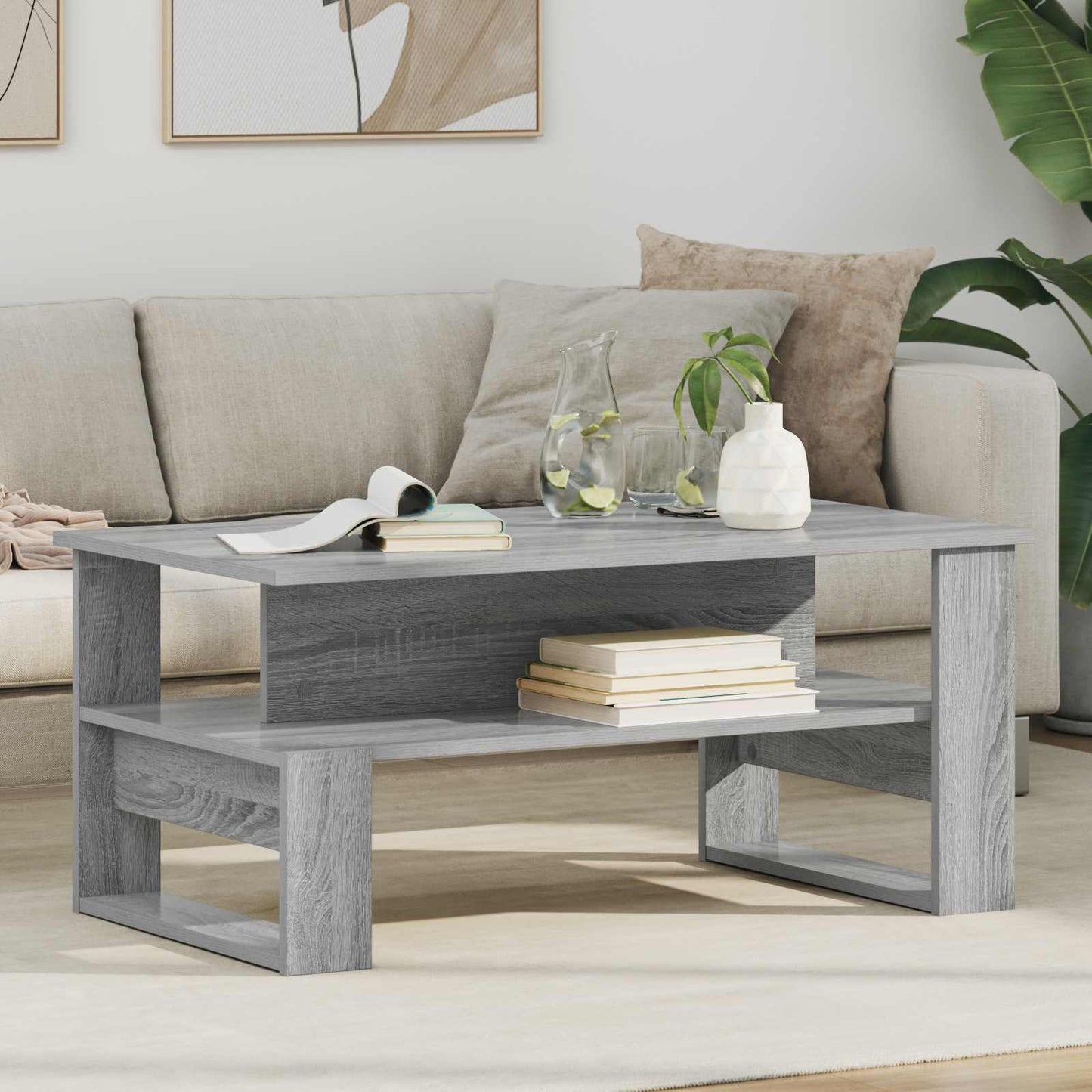 Tavolino da salotto Grigio Sonoma 90 x 50 x 40 cm