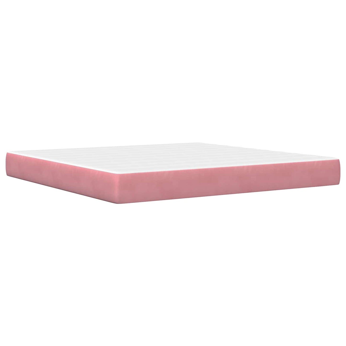 Struttura letto con materasso Rosa 200 x 200 cm Velluto