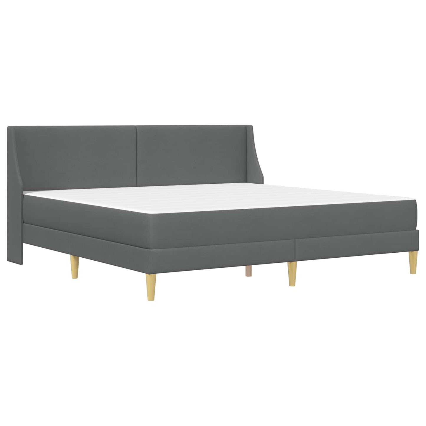 Struttura letto con materasso Grigio scuro 180 x 200 cm Tessuto