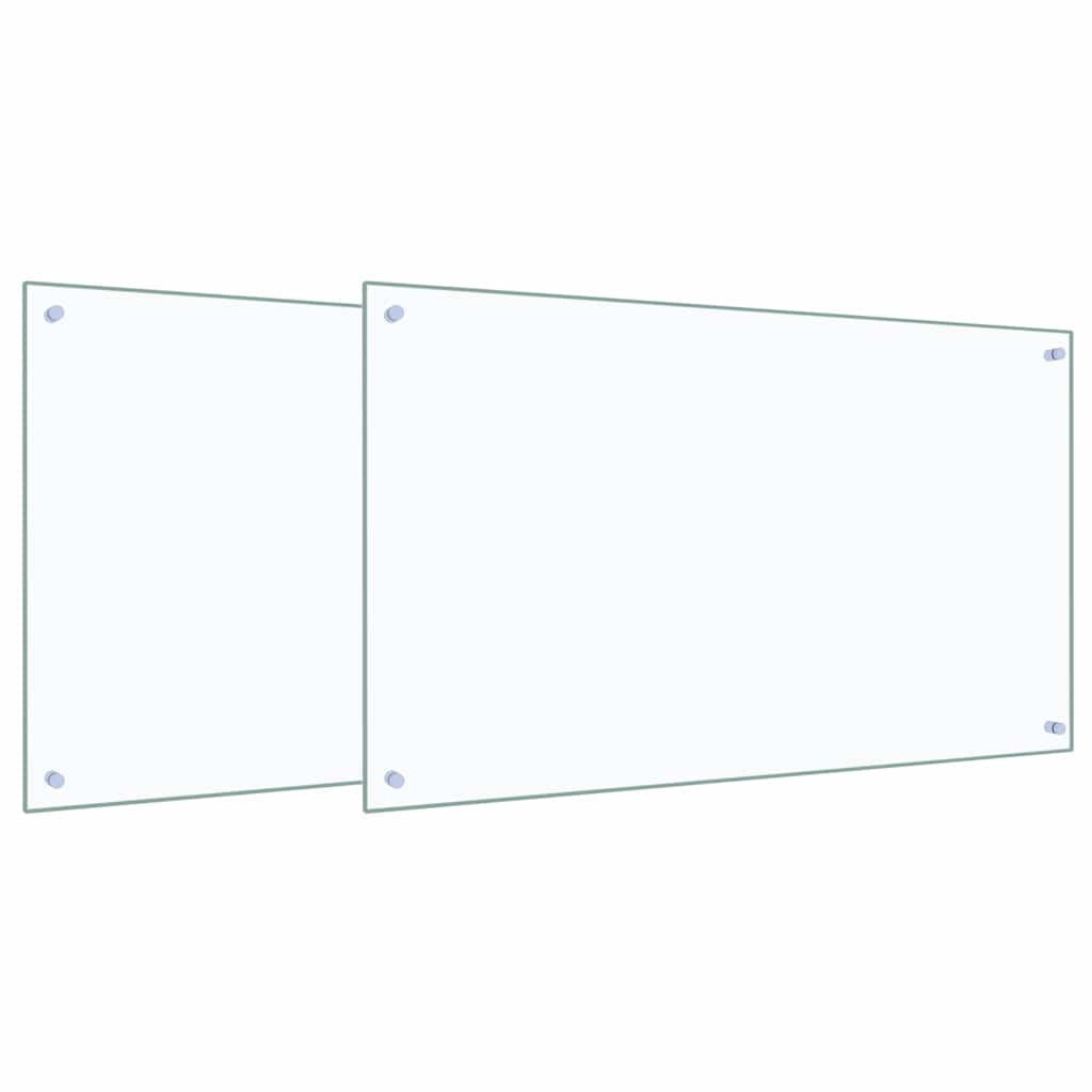 Schienale da cucina 2 pcs Trasparente 100 x 60 cm