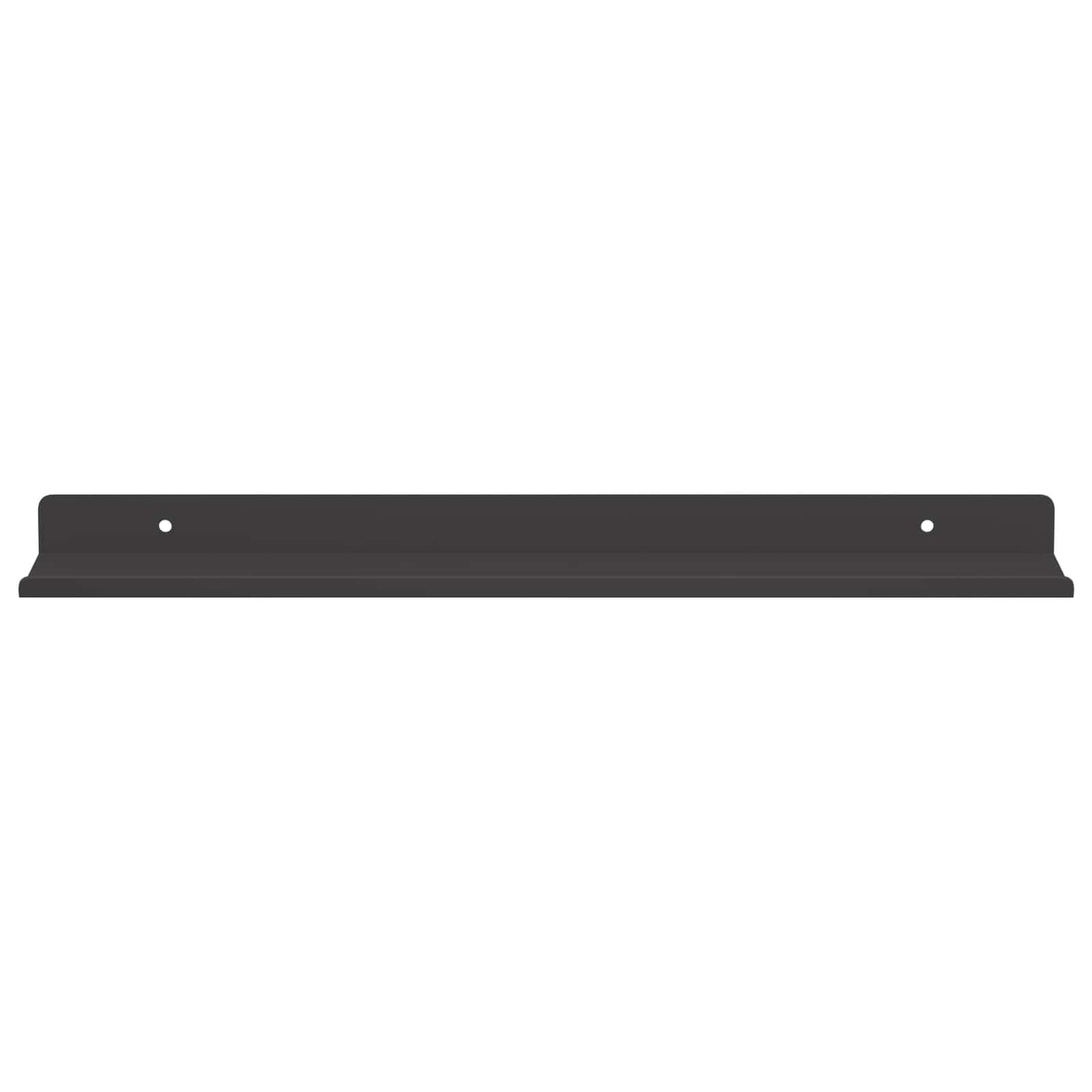 Mensola sospesa 2 pcs Nero 40 x 8,5 x 2,5 cm Acciaio
