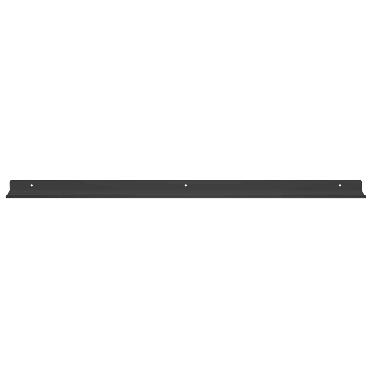Mensola sospesa 2 pcs Nero 80 x 9 x 2,5 cm Acciaio