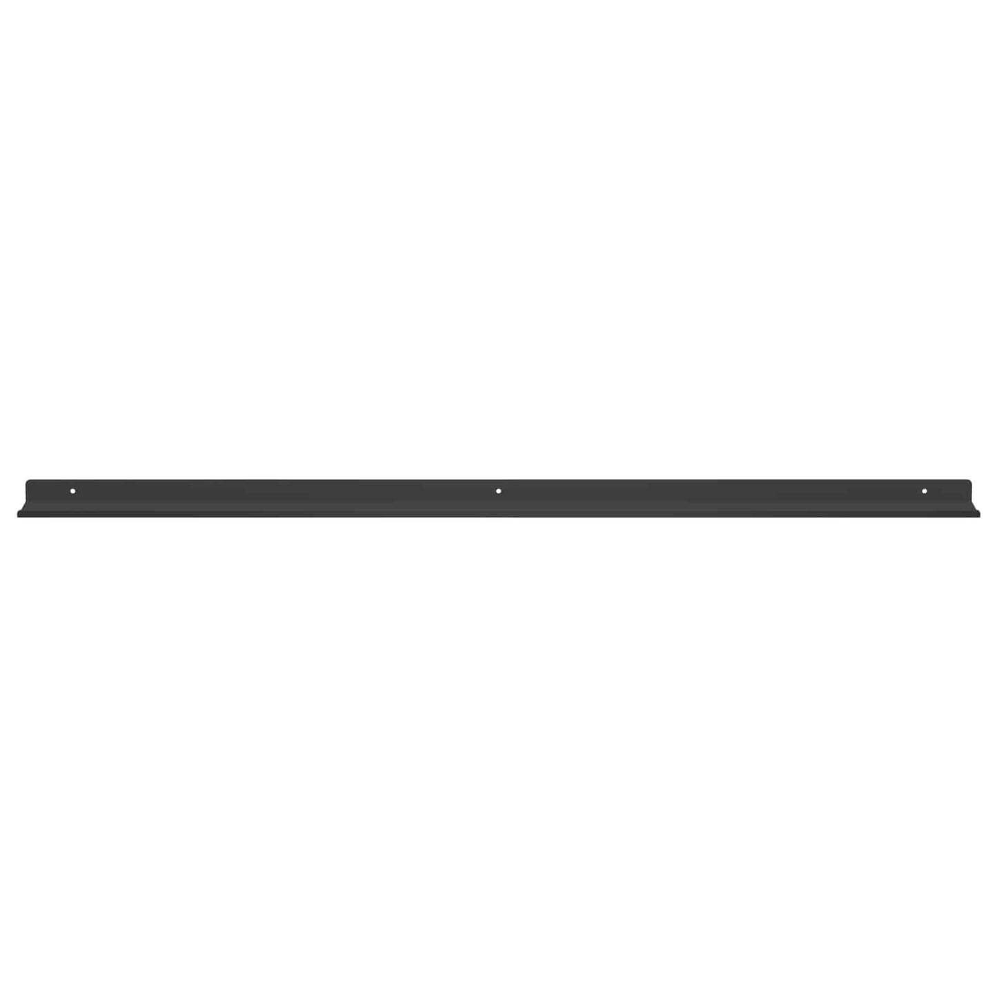 Mensola sospesa 4 pcs Nero 100 x 9 x 2,5 cm Acciaio