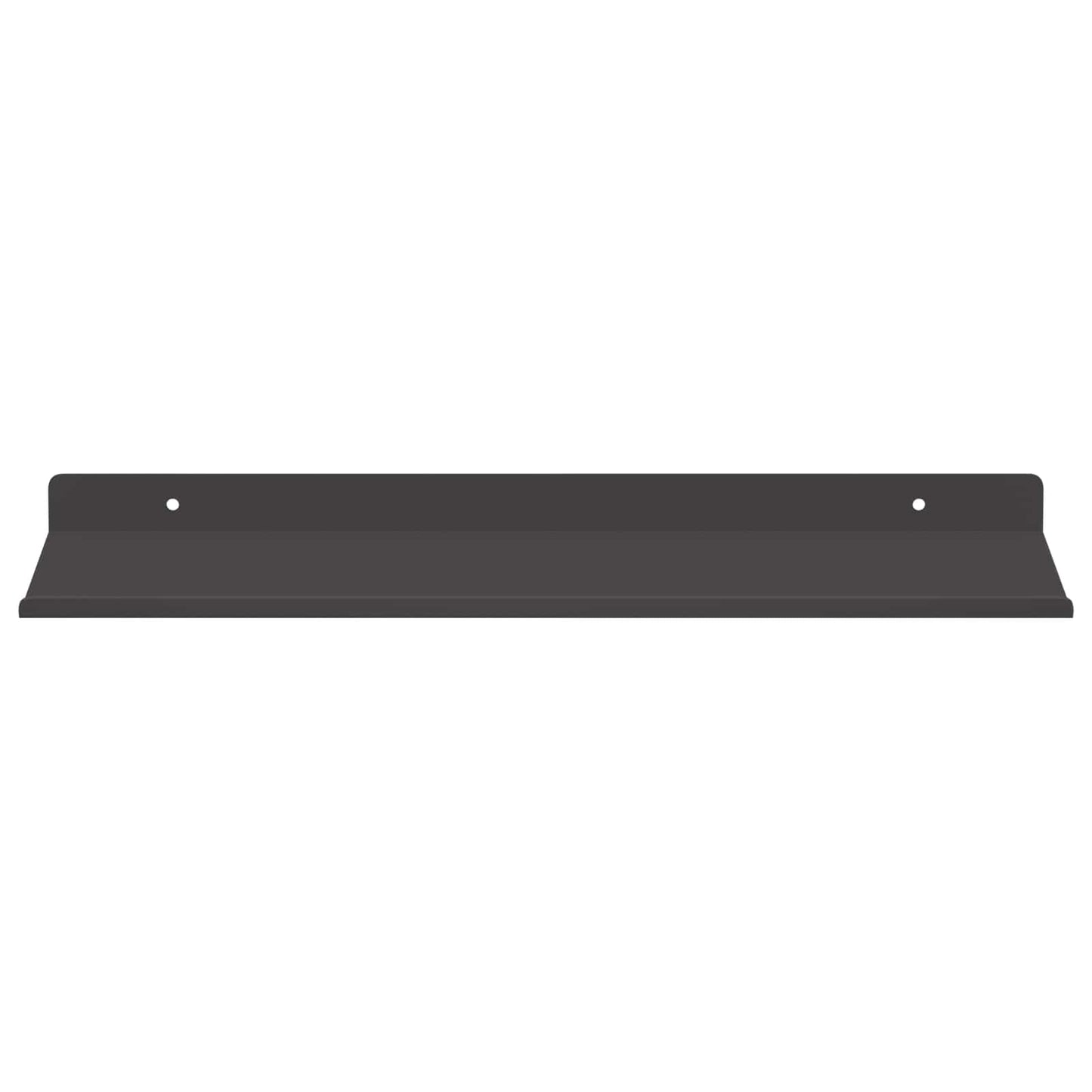 Mensola sospesa 4 pcs Nero 40 x 18 x 2,5 cm Acciaio