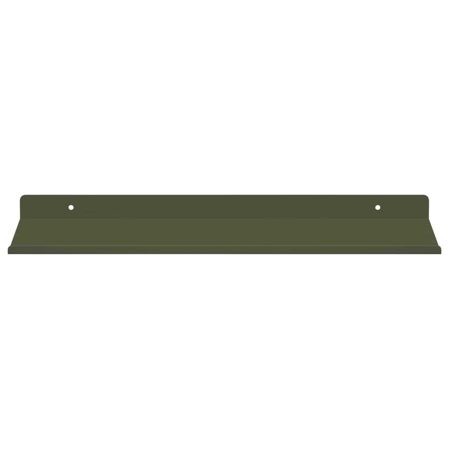 Mensola sospesa 2 pcs Verde oliva 40 x 18 x 2,5 cm Acciaio