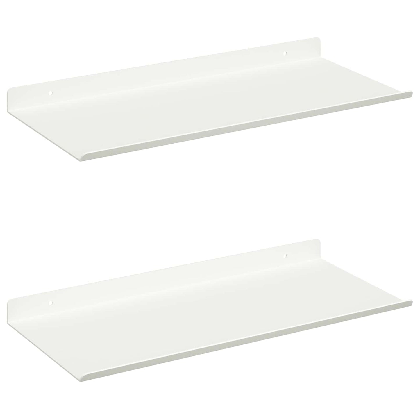 Mensola sospesa 2 pcs Bianco 40 x 18 x 2,5 cm Acciaio