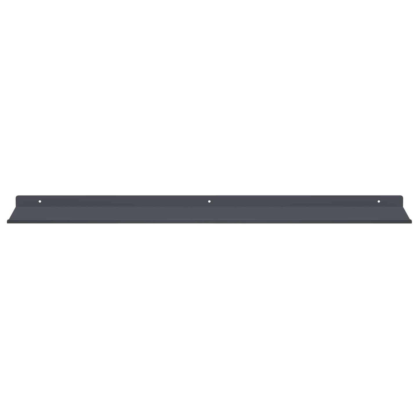 Mensola sospesa 2 pcs Antracite 80 x 18 x 2,5 cm Acciaio