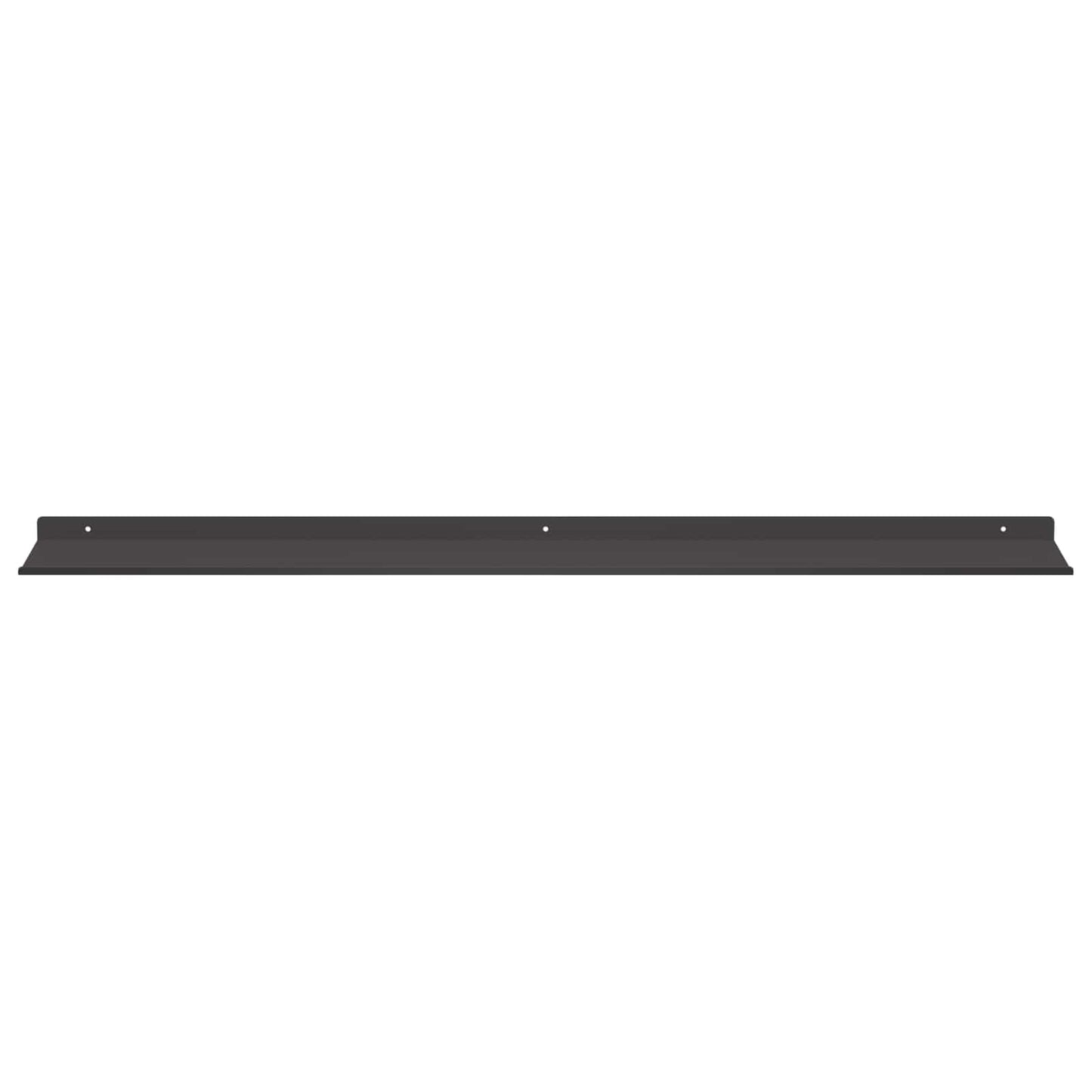 Mensola sospesa 4 pcs Nero 100 x 18 x 2,5 cm Acciaio
