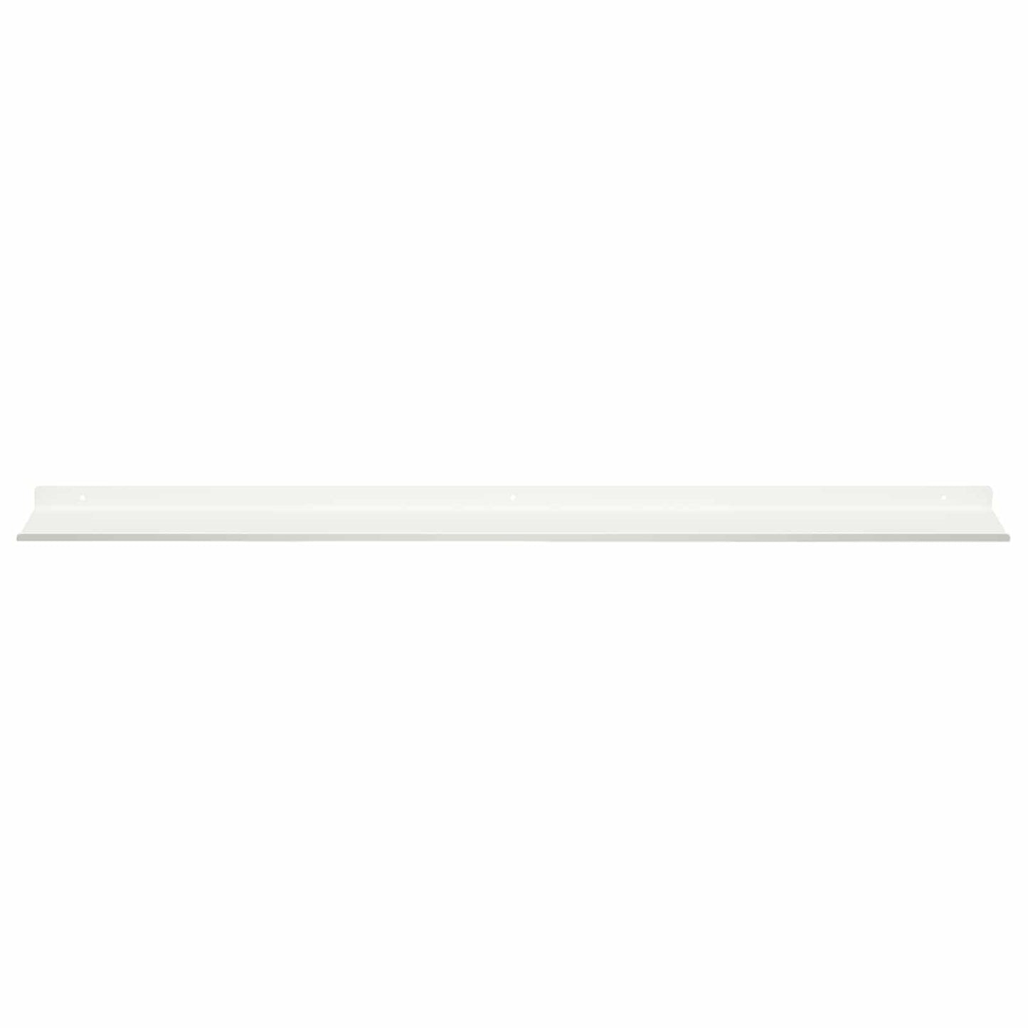 Mensola sospesa 2 pcs Bianco 100 x 18 x 2,5 cm Acciaio