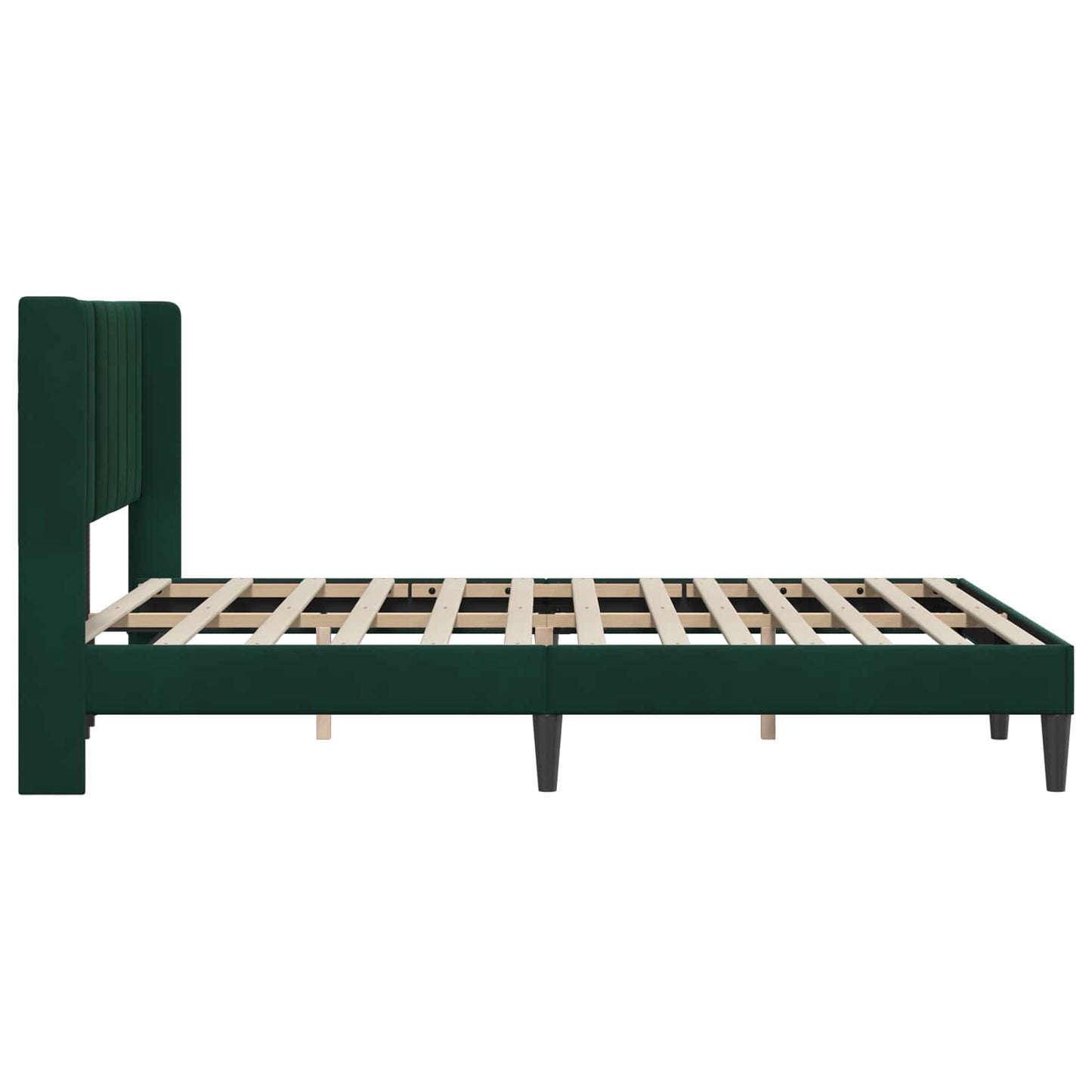 Struttura del letto Verde Scuro 140 x 200 cm Velluto