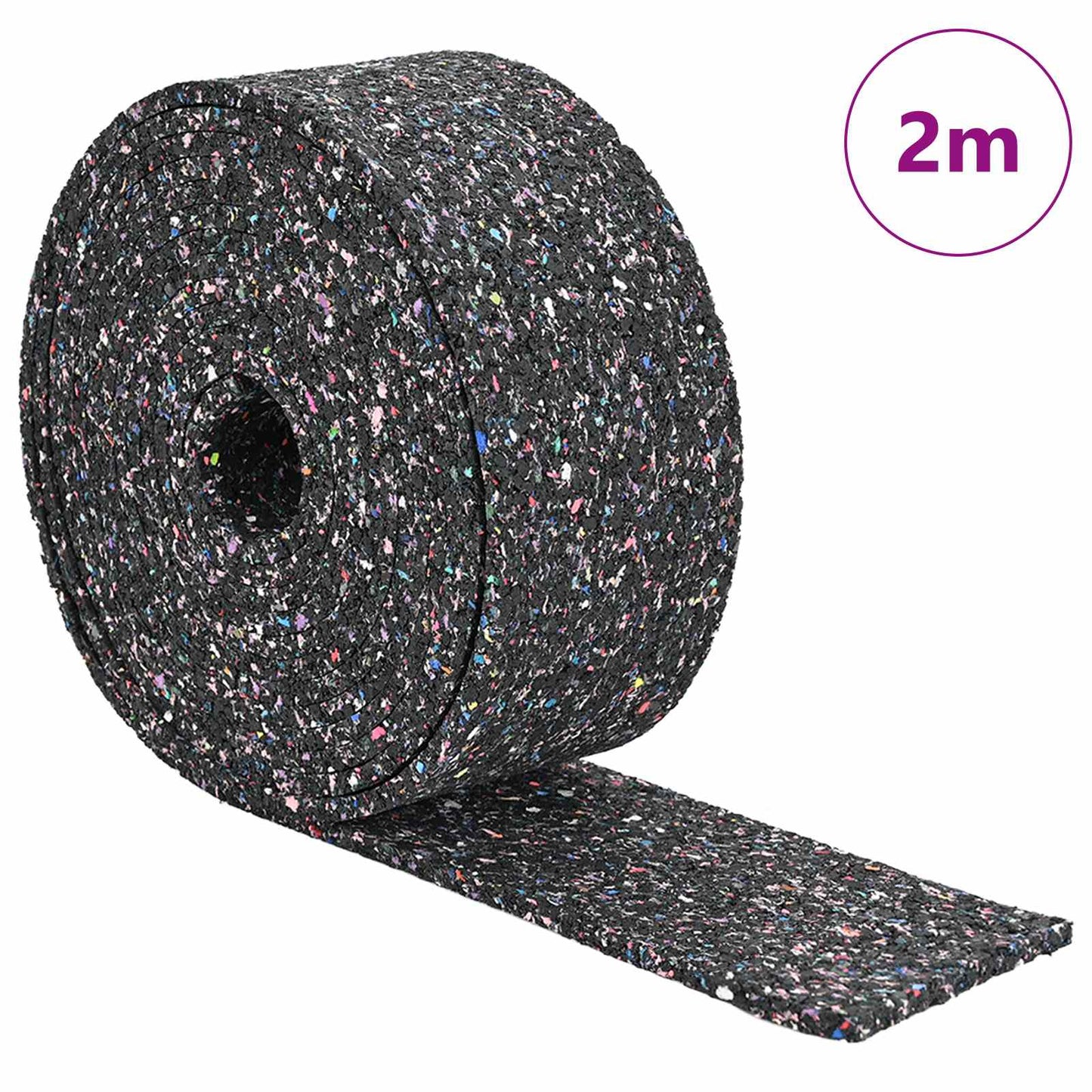 Rotolo di Granulato in Gomma Nero 200 x 10 x 0,6 cm Gomma
